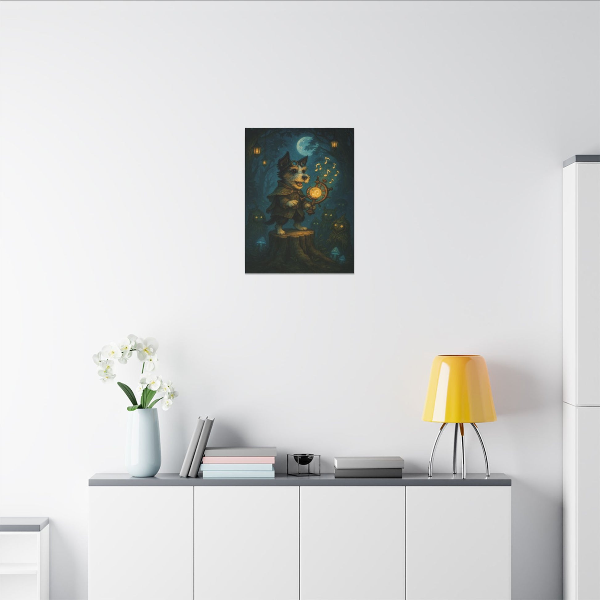 Moonlit Musical Voyage-Fantasy Dog Portraits - Fantasy Dog Portraits