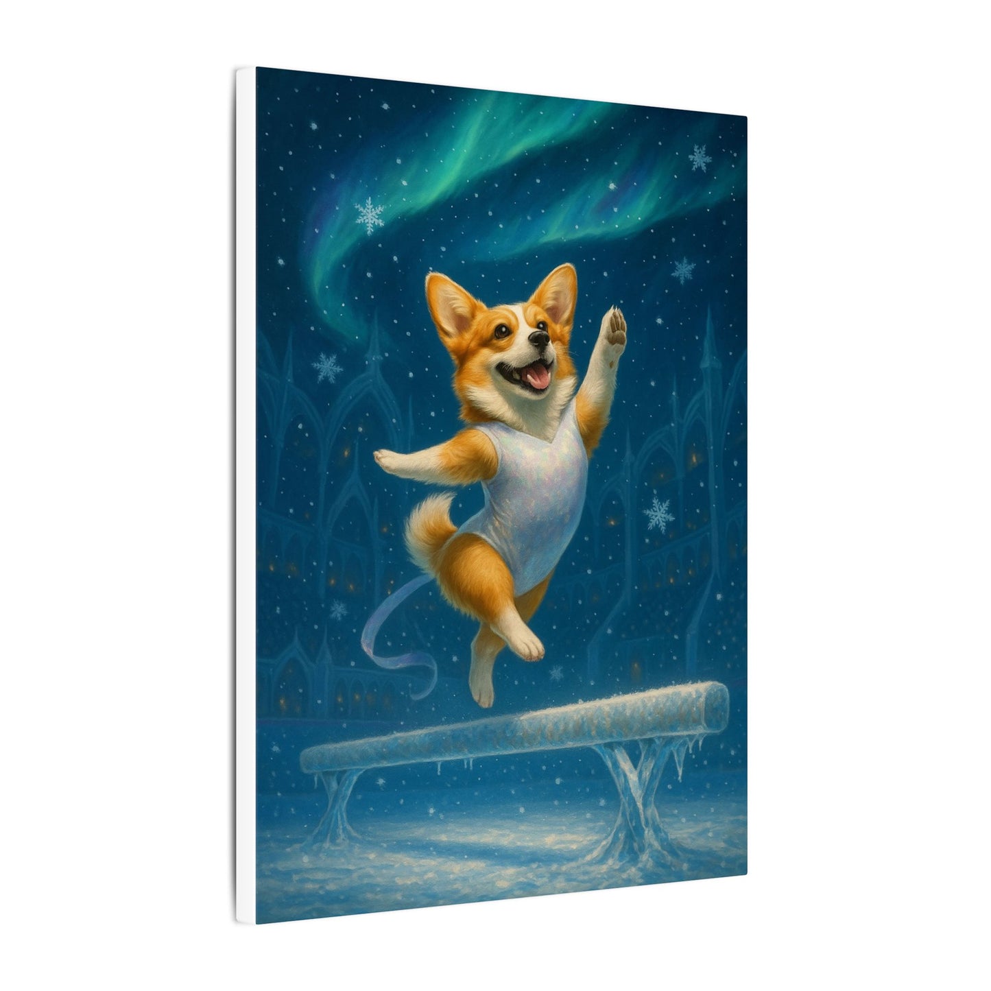 Leap of Winter-Fantasy Dog Portraits - Fantasy Dog Portraits