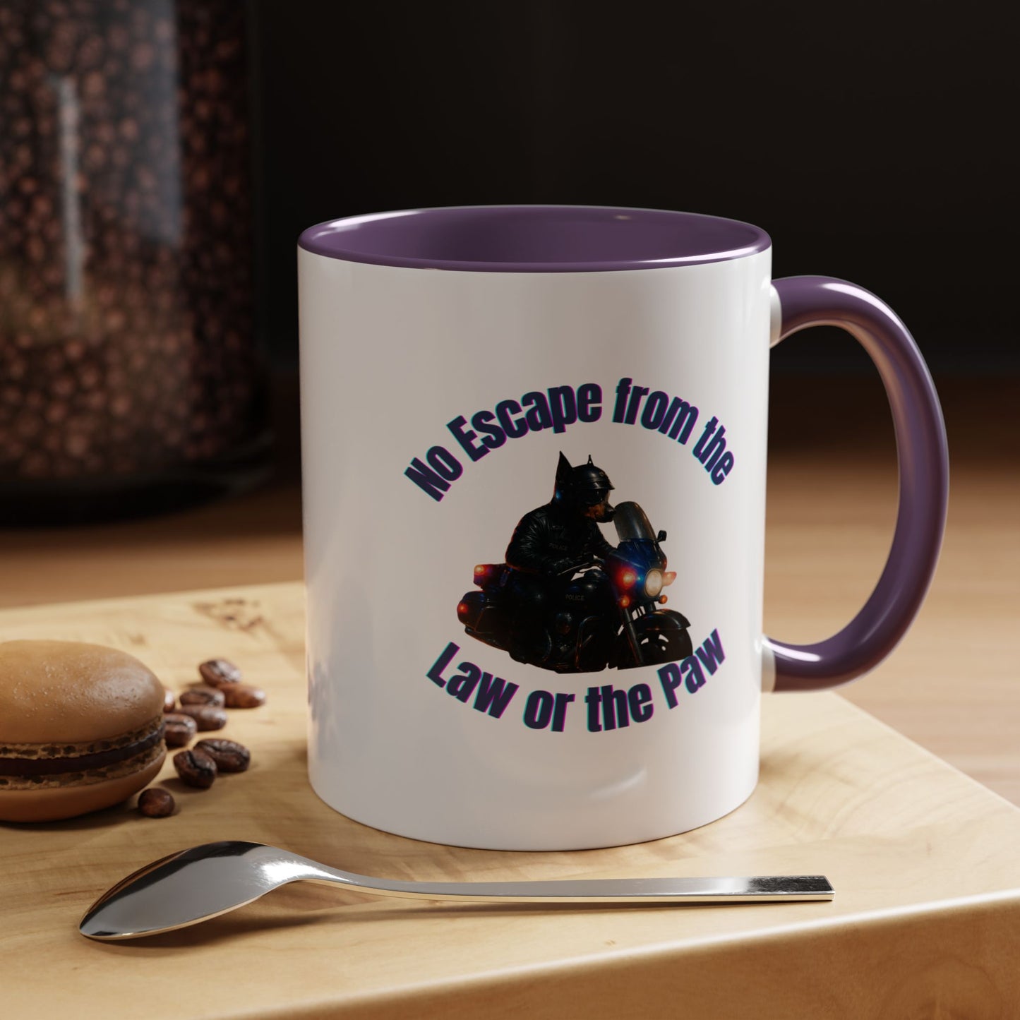 motorcycle cop Mug-Fantasy Dog Portraits - Fantasy Dog Portraits