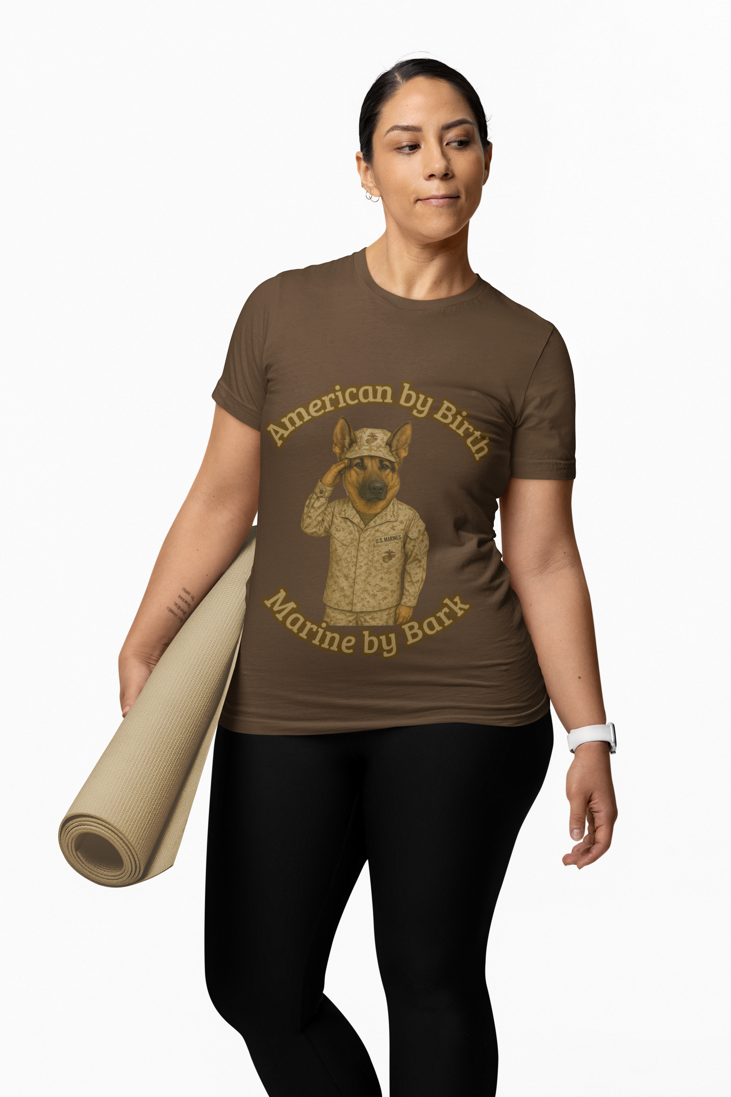 T-Shirt - Dog in Military Uniform Saluting - Fantasy Dog Portraits
