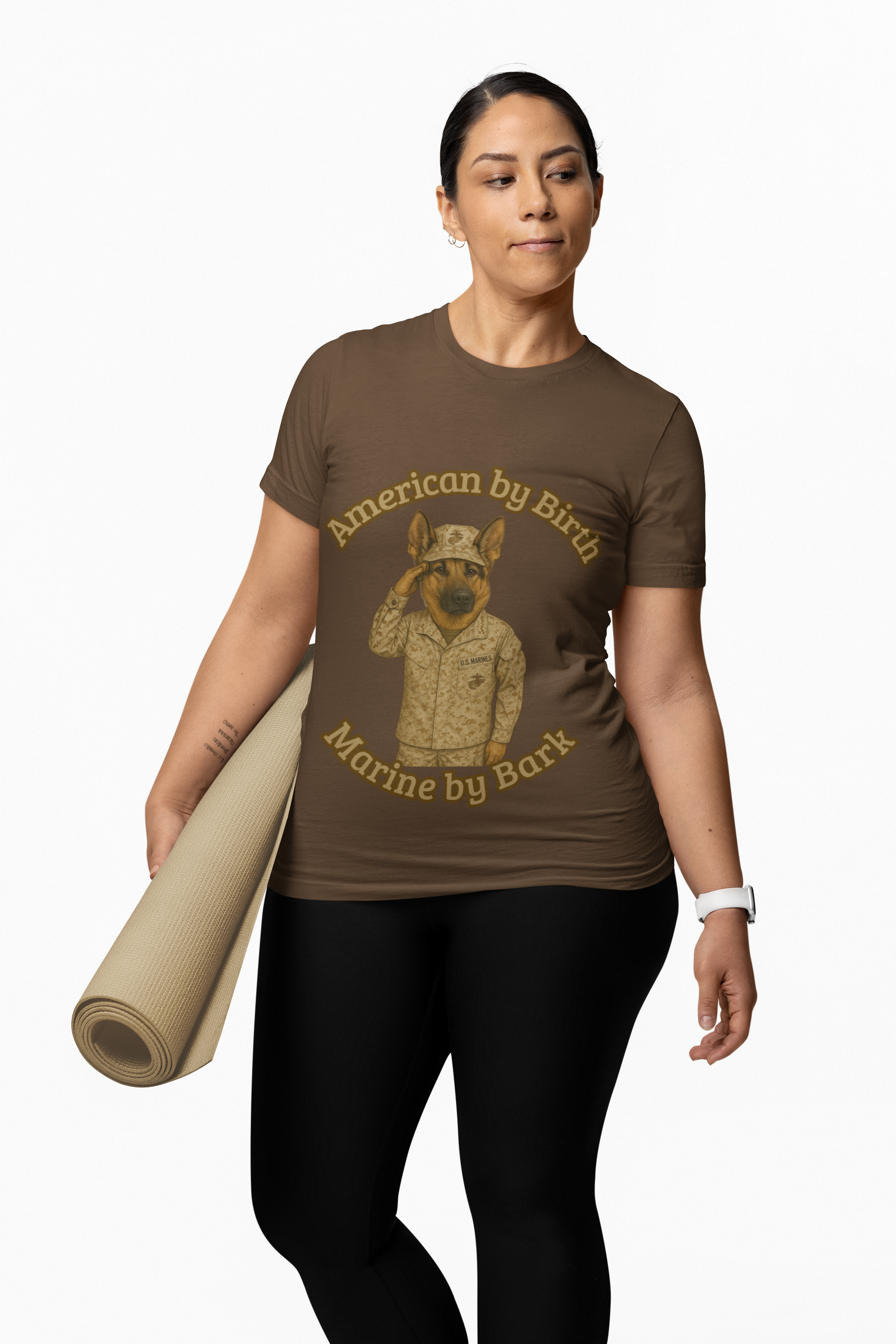 T-Shirt - Dog in Military Uniform Saluting - Fantasy Dog Portraits