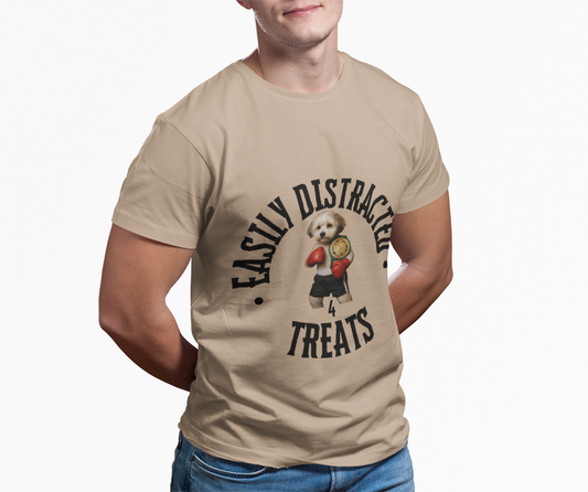 Boxing Dog Unisex Tee - Heavyweight Champ Design - Fantasy Dog Portraits