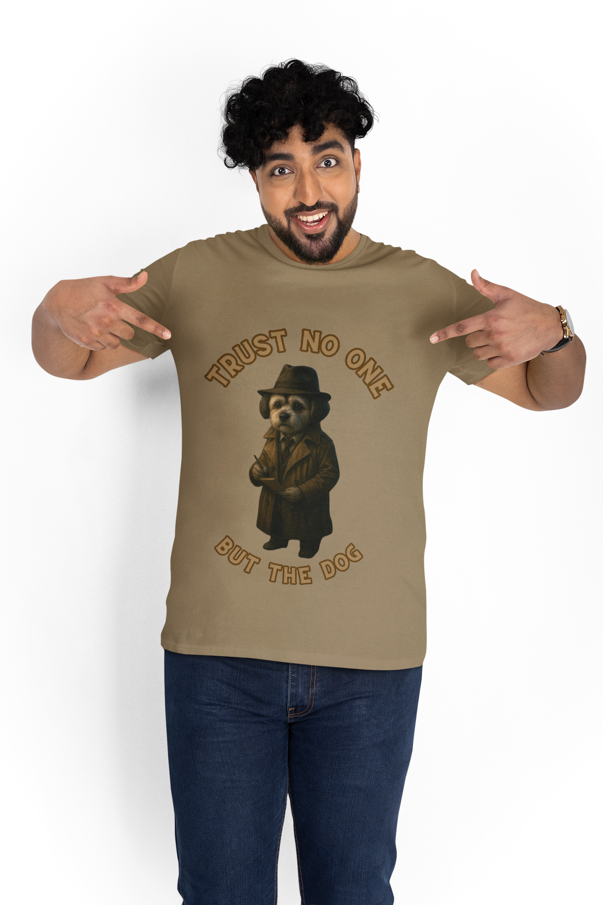 Detective Dog Tee - Fantasy Dog Portraits