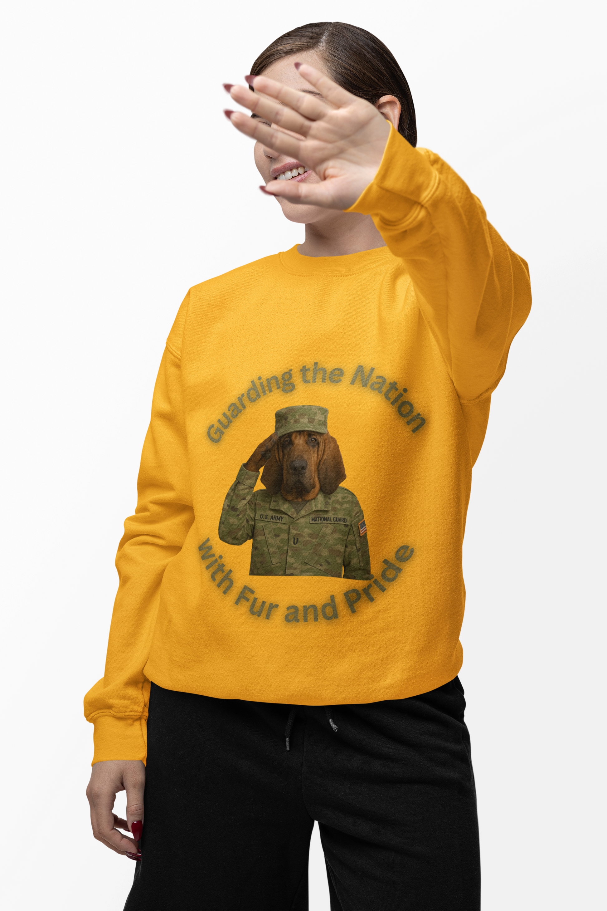 Dog Salute Unisex Sweatshirt - Fantasy Dog Portraits