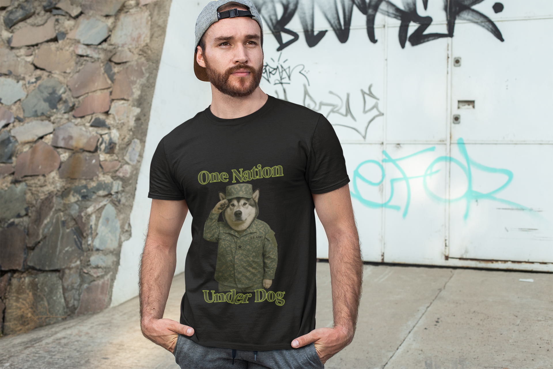 Dog Army Tee - Fantasy Dog Portraits