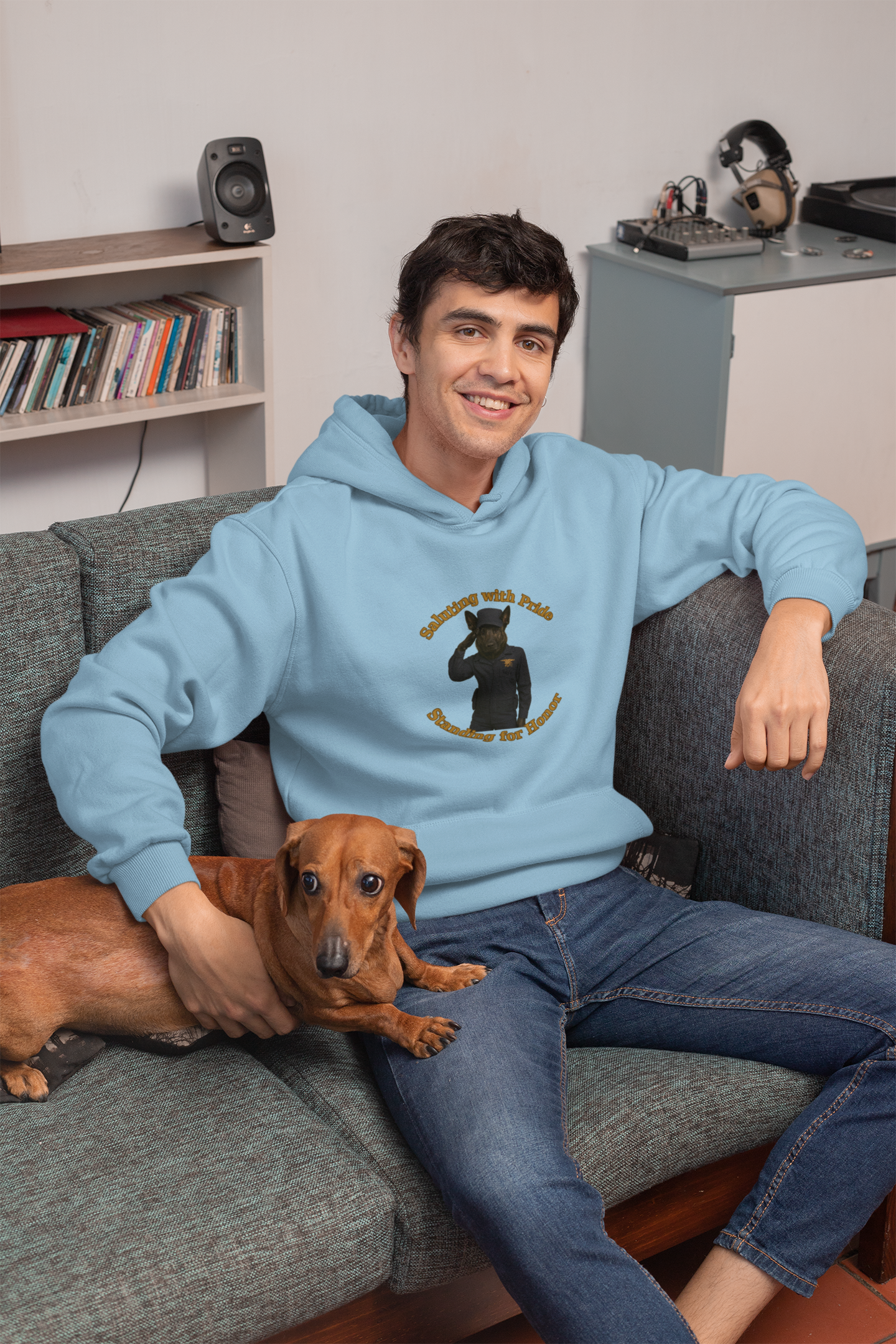 Military Dogs Cozy Graphic Hoodie with Fun Design, Unisex Sweatshirt for Everyday Wear, Gift for Friends, Casual Outfit, Comfortable Style, Winter Apparel - Fantasy Dog Portraits