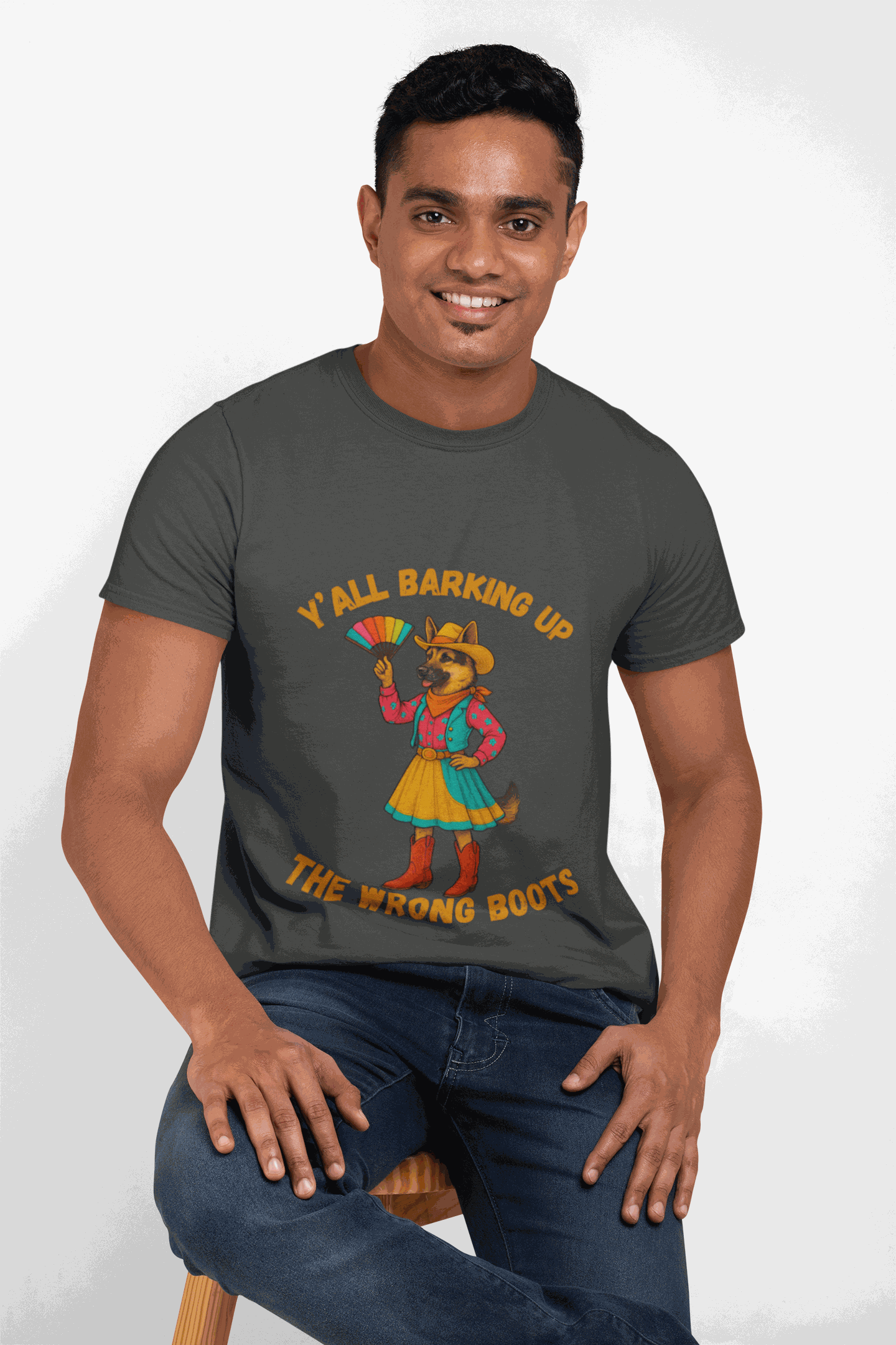 Funny Dog Lover Crew Tee, Unisex Cotton T-Shirt for Pet Owners, Perfect Gift for Dog Lovers, Casual Wear, Fun Birthday Gift - Fantasy Dog Portraits