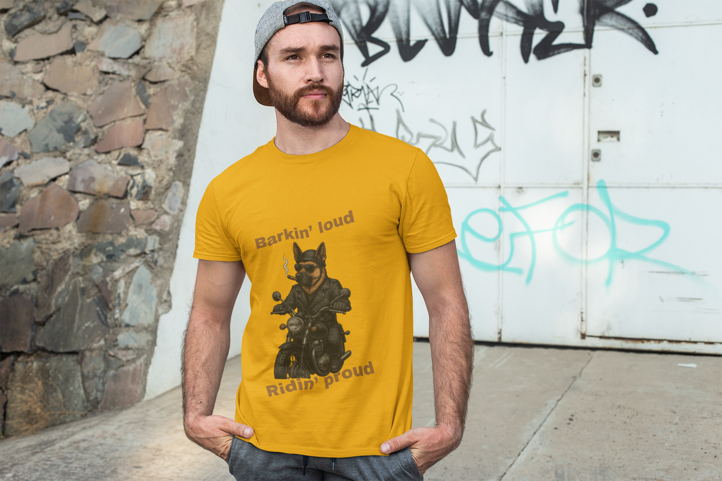 Barkin' Loud Unisex Cotton Crew Tee | Fun Pet Lover Shirt, Gift for Dog Owners, Casual Everyday Wear, Anniversary, Birthday, [...] - Fantasy Dog Portraits