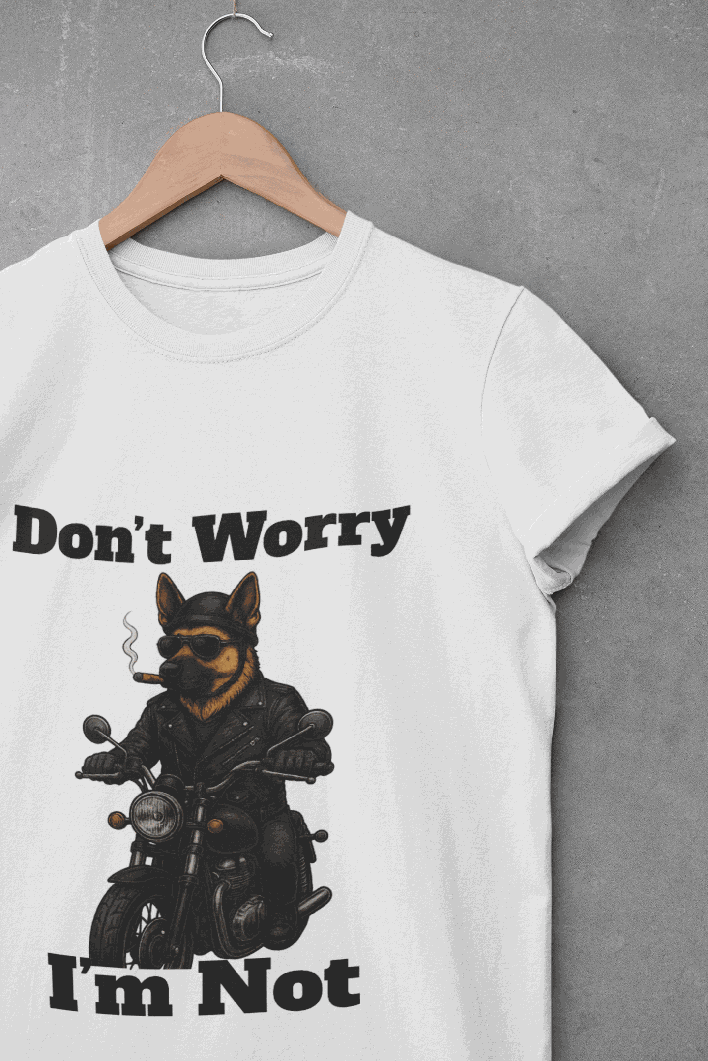 Motorcycle Dog Graphic Unisex T-Shirt, Funny Pet Lover Gift, Dog Dad Shirt, Casual Tee for Bikers, Cool Gift Idea - Fantasy Dog Portraits