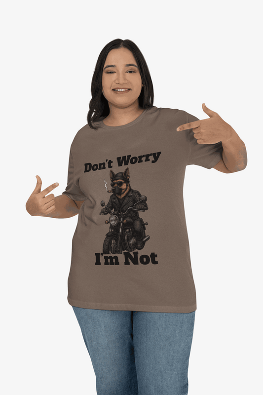 Motorcycle Dog Graphic Unisex T-Shirt, Funny Pet Lover Gift, Dog Dad Shirt, Casual Tee for Bikers, Cool Gift Idea - Fantasy Dog Portraits