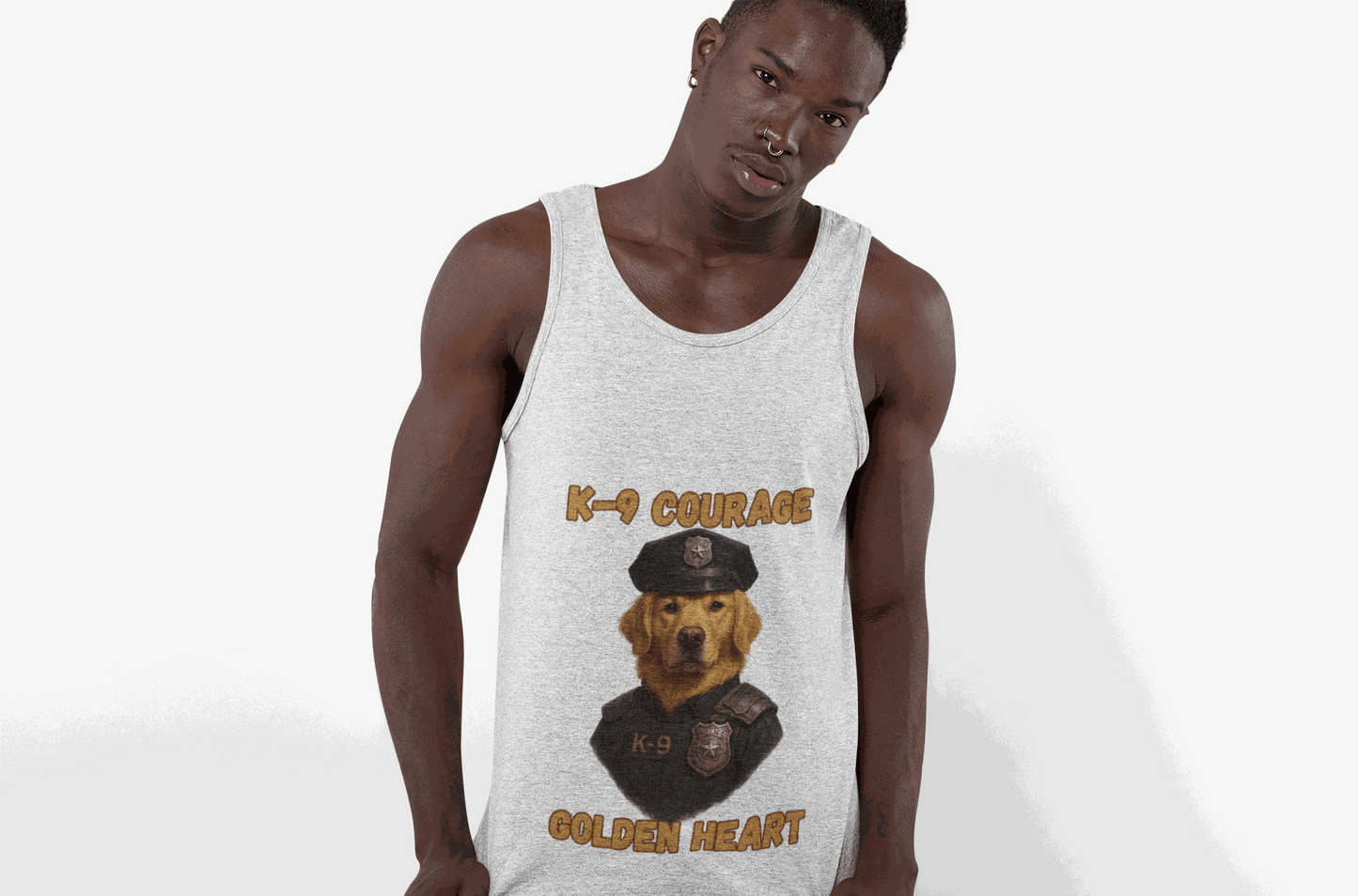 K-9 Courage Unisex Jersey Tank Top, Pet Lover Gift, Dog Theme Apparel, Dog Lover Shirt, Summer Fashion, Animal Rescue Support - Fantasy Dog Portraits