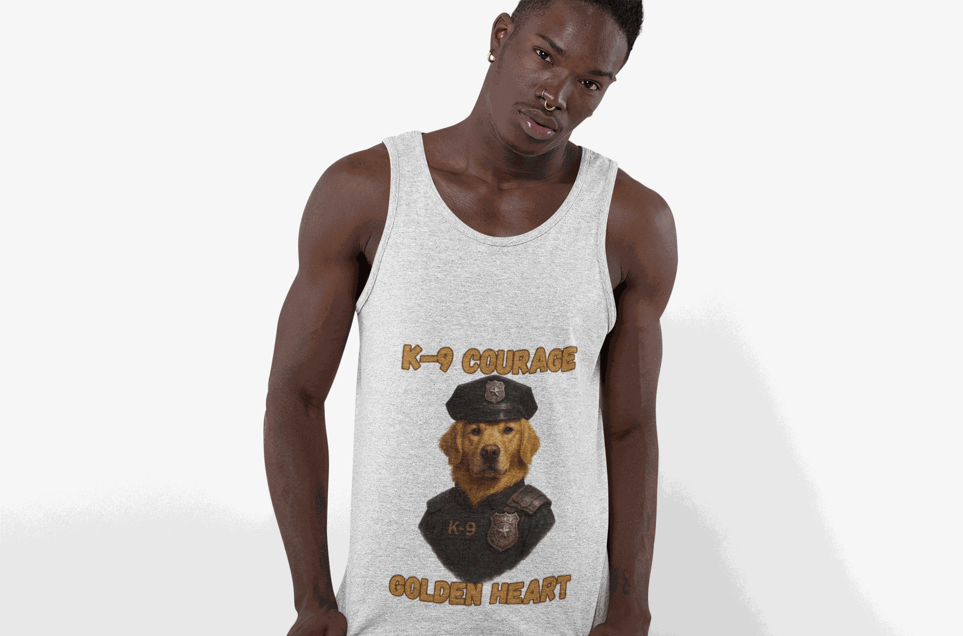 K-9 Courage Unisex Jersey Tank Top, Pet Lover Gift, Dog Theme Apparel, Dog Lover Shirt, Summer Fashion, Animal Rescue Support - Fantasy Dog Portraits