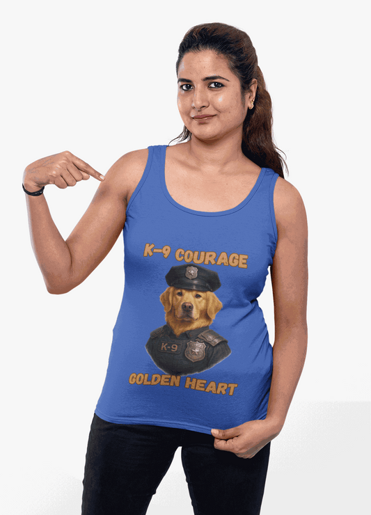 K-9 Courage Unisex Jersey Tank Top, Pet Lover Gift, Dog Theme Apparel, Dog Lover Shirt, Summer Fashion, Animal Rescue Support - Fantasy Dog Portraits