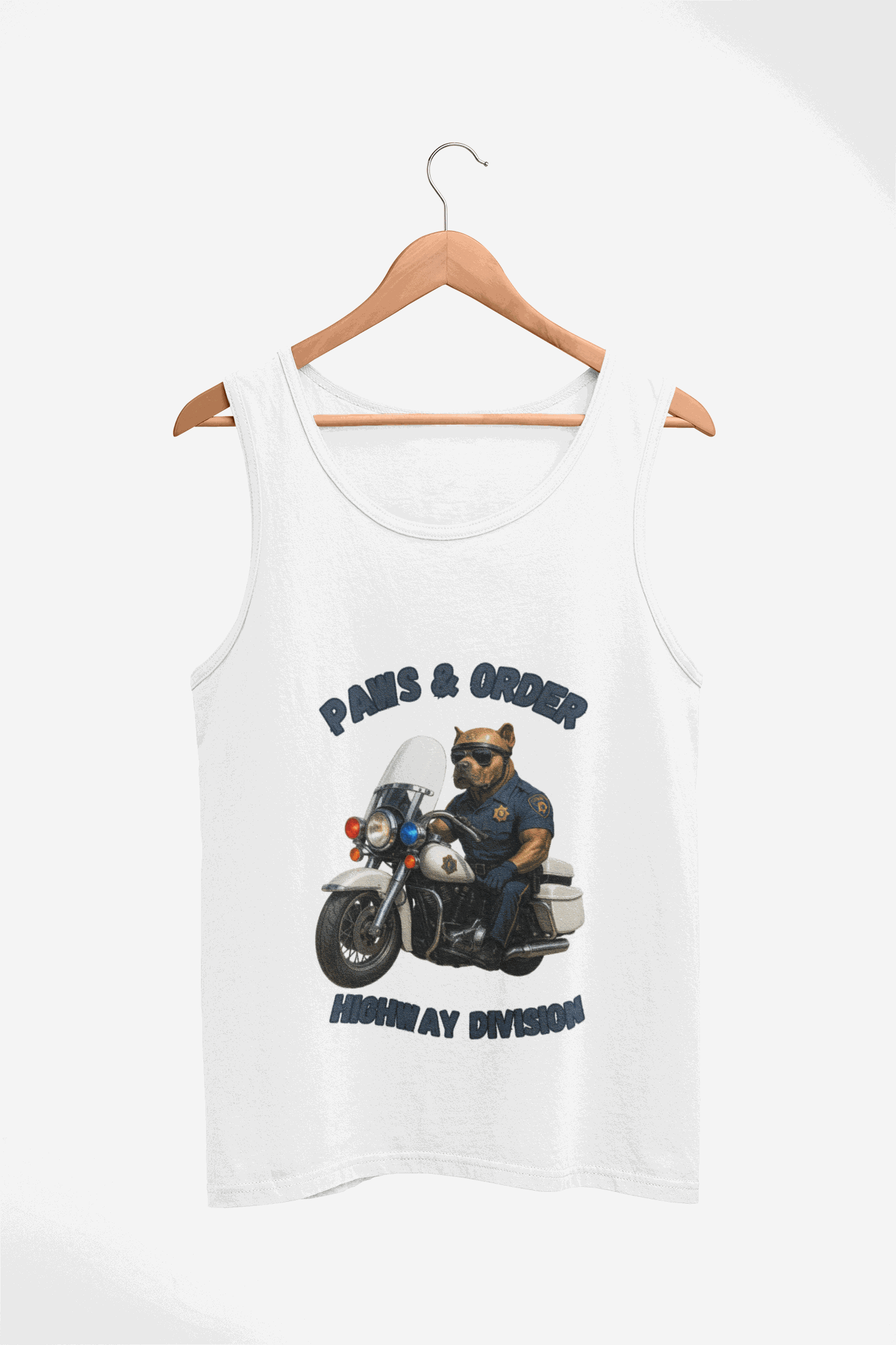 Paw & Order Tank Top, Funny Unisex Tank, Police Dog Tee, Animal Lover Gift, Summer Style Top - Fantasy Dog Portraits