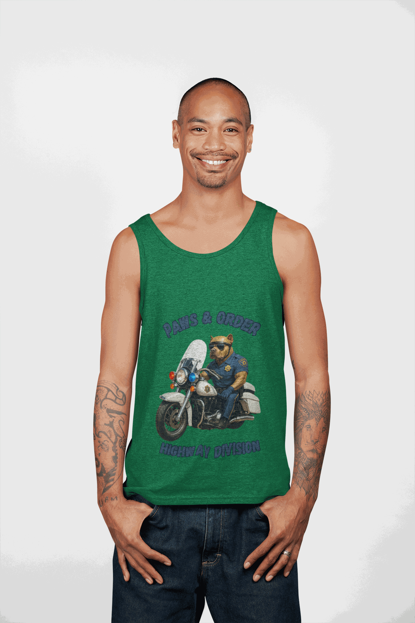 Paw & Order Tank Top, Funny Unisex Tank, Police Dog Tee, Animal Lover Gift, Summer Style Top - Fantasy Dog Portraits