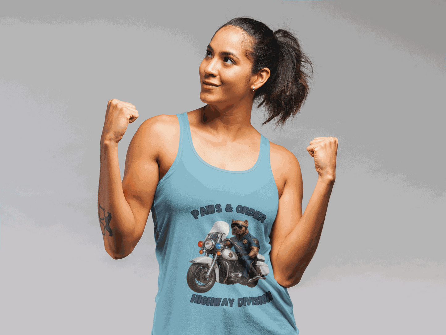 Paw & Order Tank Top, Funny Unisex Tank, Police Dog Tee, Animal Lover Gift, Summer Style Top - Fantasy Dog Portraits
