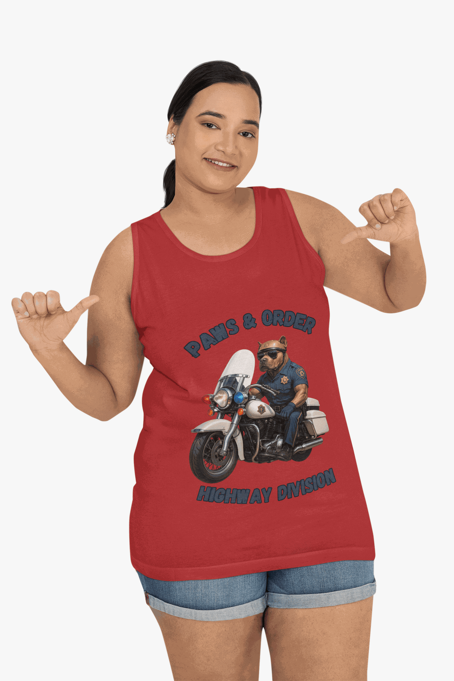 Paw & Order Tank Top, Funny Unisex Tank, Police Dog Tee, Animal Lover Gift, Summer Style Top - Fantasy Dog Portraits
