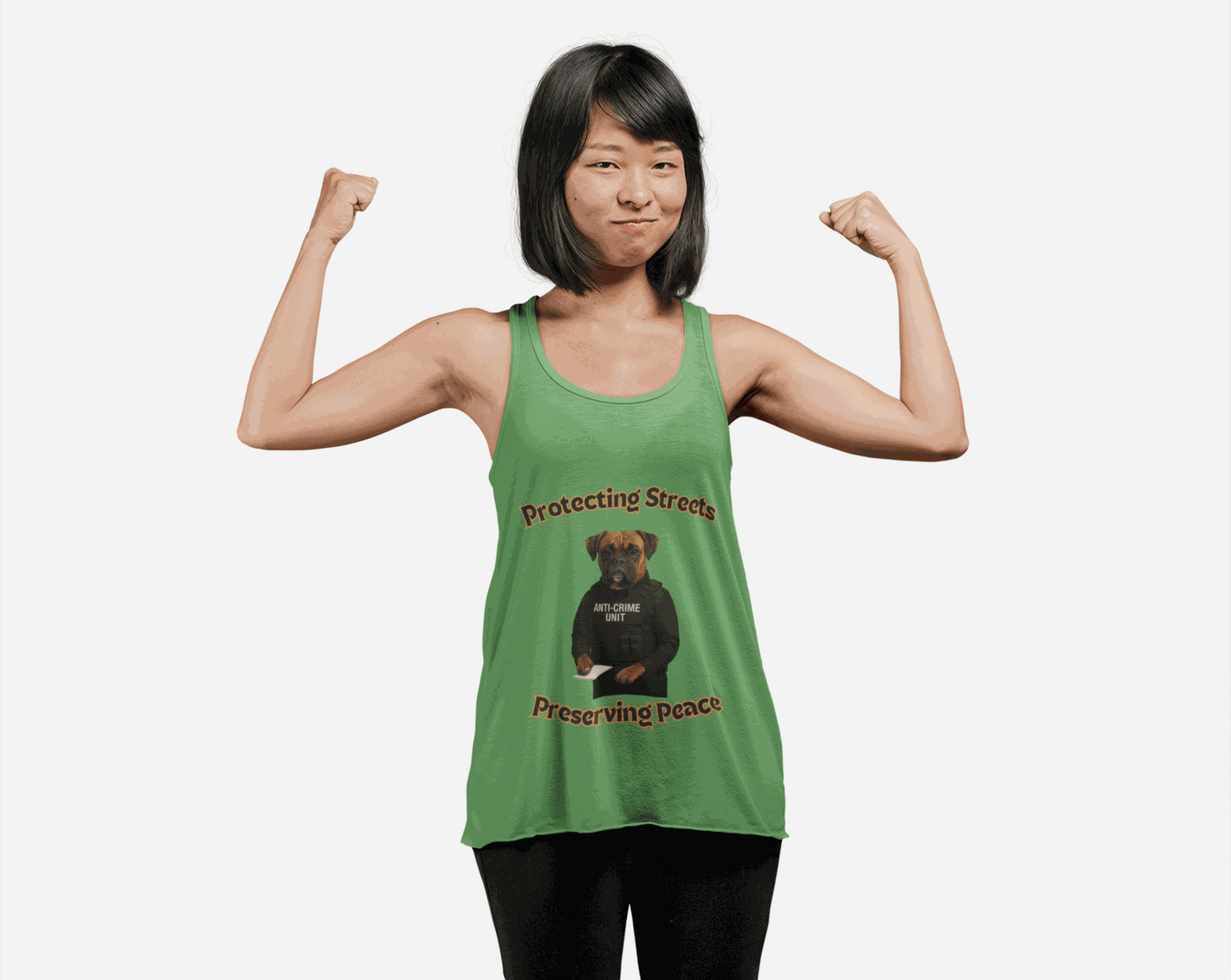 Protecting Streets Unisex Jersey Tank Top, Graphic Tee for Dog Lovers, Perfect for Casual Wear, Gift for Friends, Summer Outing - Fantasy Dog Portraits