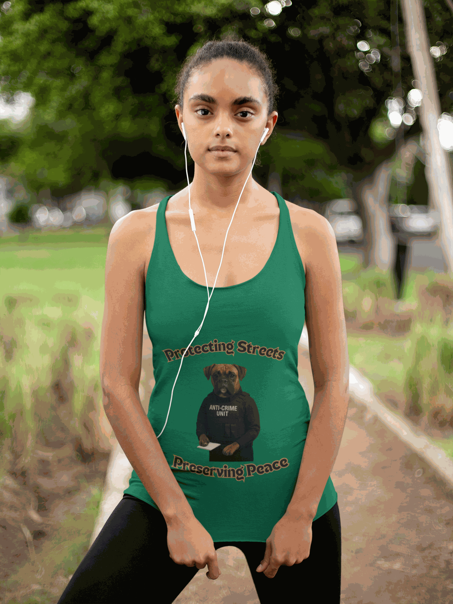 Protecting Streets Unisex Jersey Tank Top, Graphic Tee for Dog Lovers, Perfect for Casual Wear, Gift for Friends, Summer Outing - Fantasy Dog Portraits