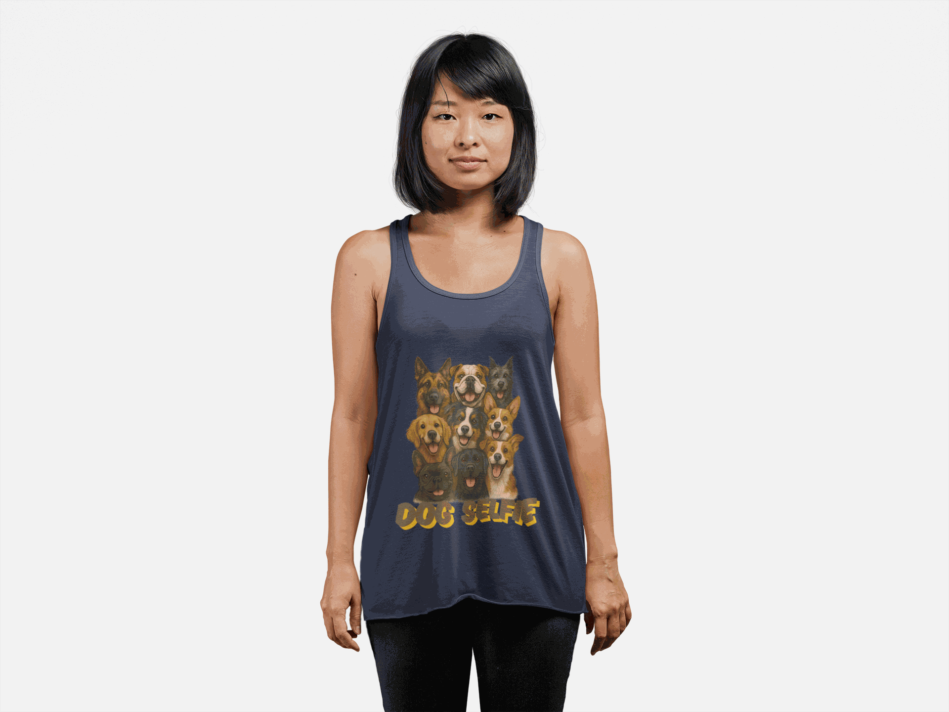 Dog Selfie Unisex Jersey Tank - Perfect for Pet Lovers, Dog Owners, Casual Wear, Summer Outfits, Family Gatherings - Fantasy Dog Portraits