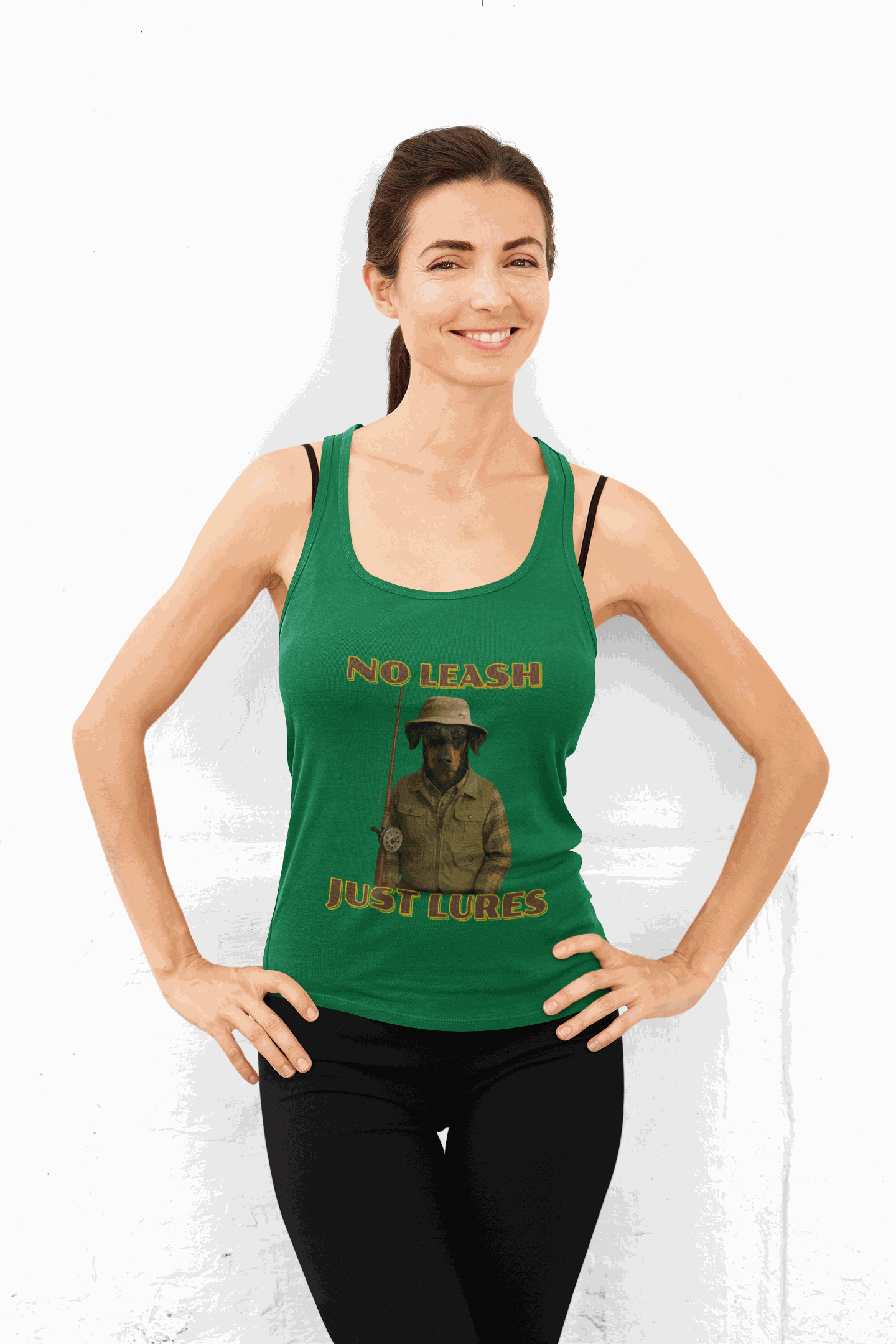 Fisherman's Jersey Tank - No Leash, Just Lures | Fishing Gifts, Summer Apparel, Outdoor Wear, Men's Tank Top - Fantasy Dog Portraits