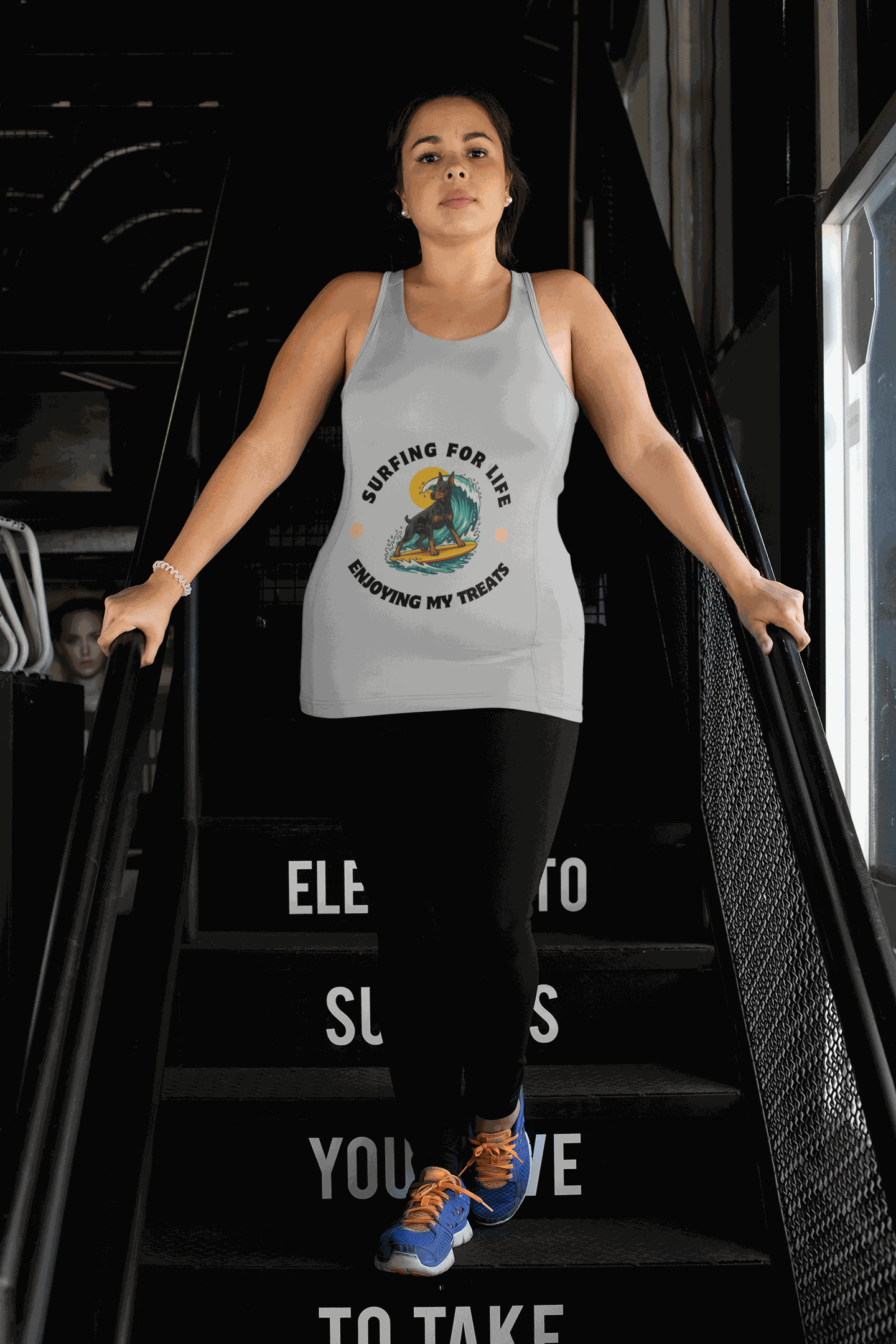 Surfing for Life Unisex Jersey Tank: Beachwear, Summer Apparel, Gift for Surfers, Casual Workout, Adventure Clothing - Fantasy Dog Portraits