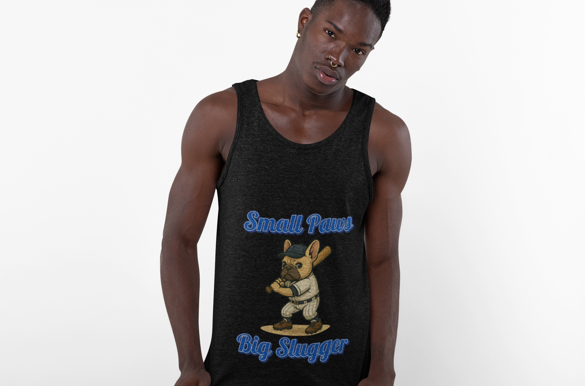 Unisex Graphic Tank Top - Small Paws Big Snuggler, Dog Lover Gift, Summer Wear, Casual Outfit, Pet Lover Apparel - Fantasy Dog Portraits