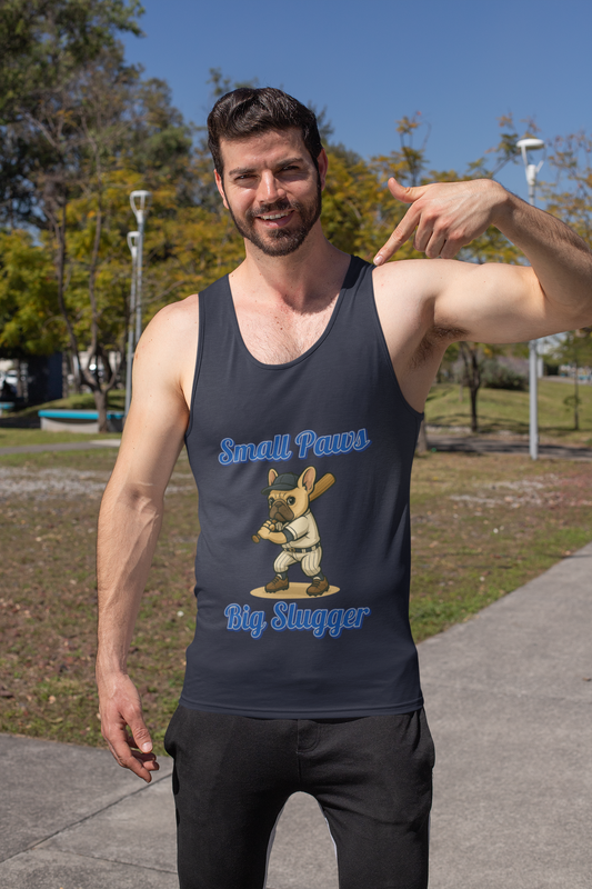 Unisex Graphic Tank Top - Small Paws Big Snuggler, Dog Lover Gift, Summer Wear, Casual Outfit, Pet Lover Apparel - Fantasy Dog Portraits