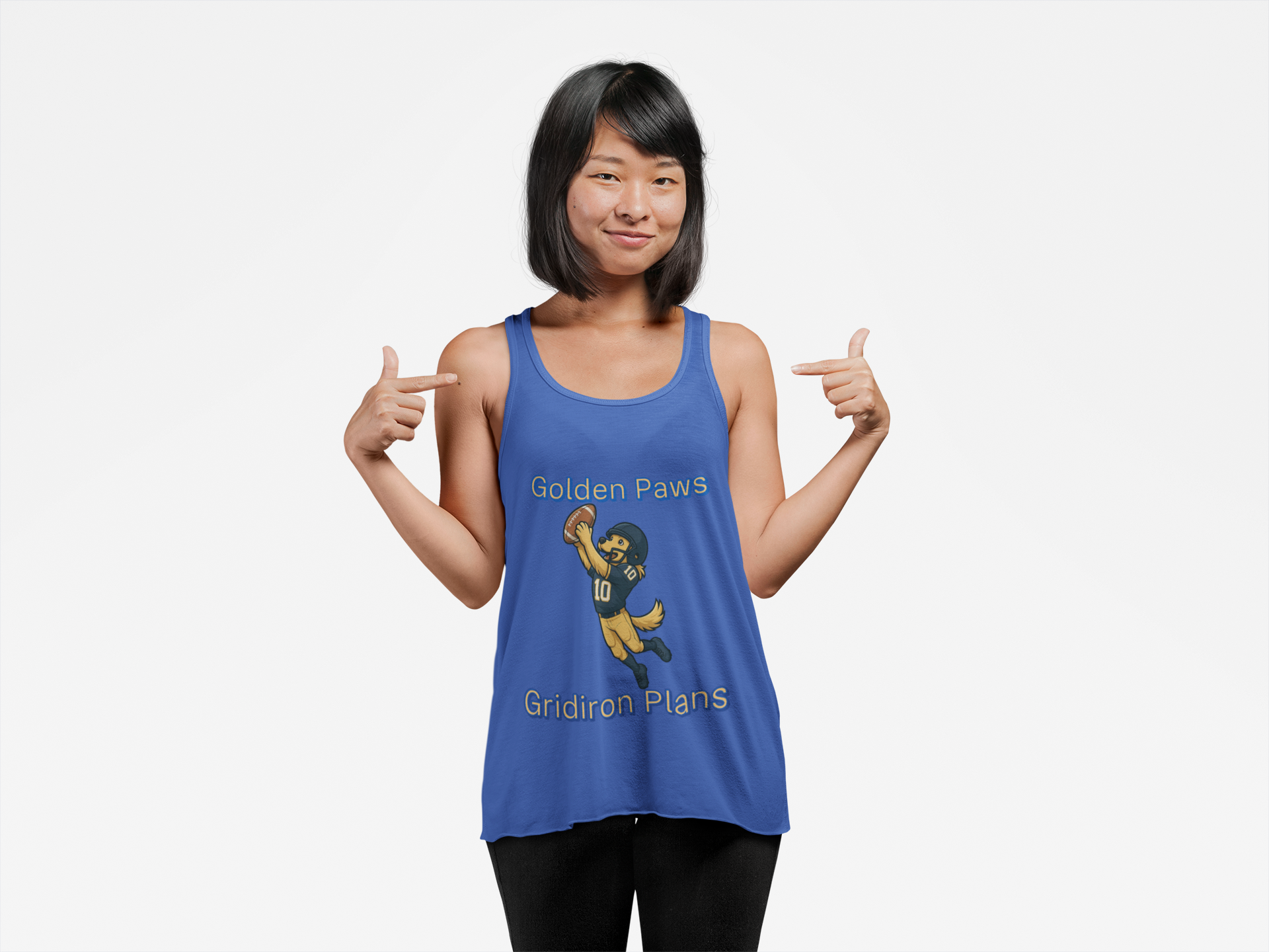 Golden Paws Gridiron Plans Unisex Jersey Tank - Sports, Football Fan Apparel, Gifts for Him, Summer Wear, Team Spirit Clothing - Fantasy Dog Portraits