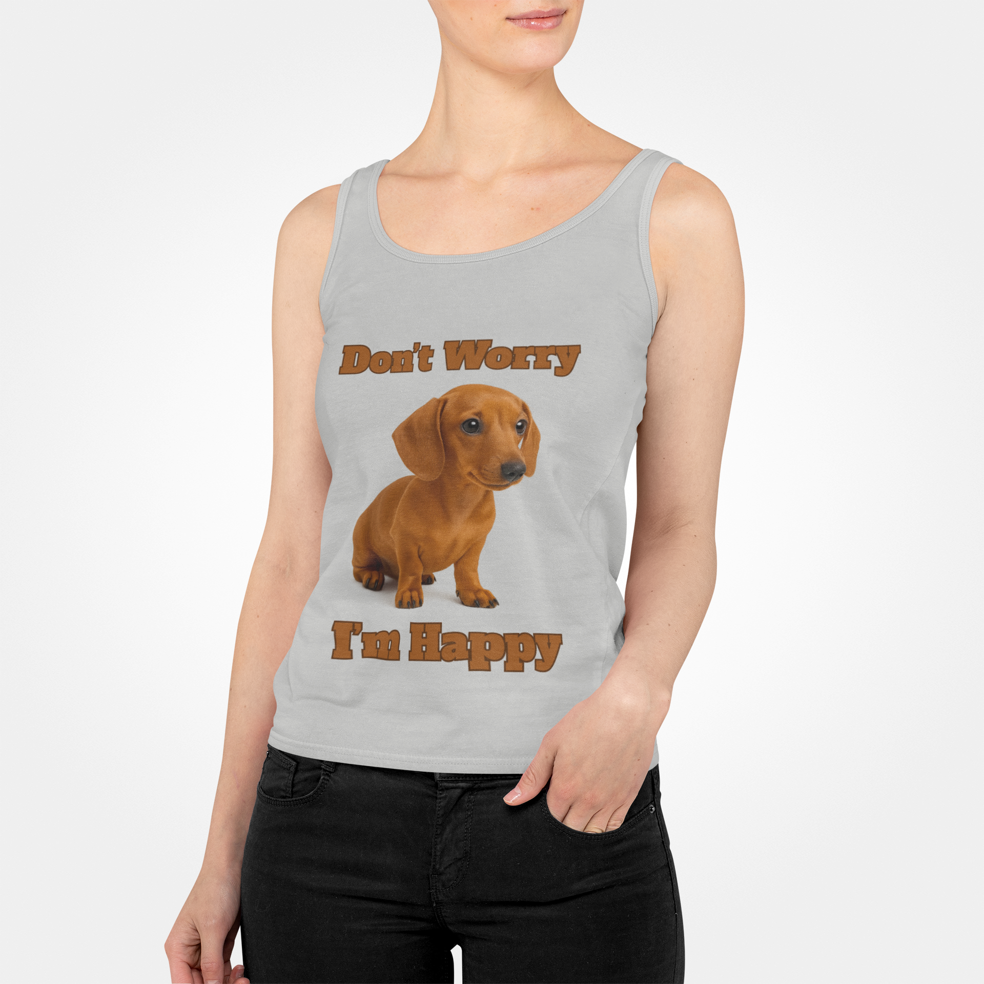 Fun Dachshund Graphic Unisex Jersey Tank - Summer Vibes, Pet Lover Gift, Casual Wear, Cute Dog Shirt, Motivational Tank - Fantasy Dog Portraits