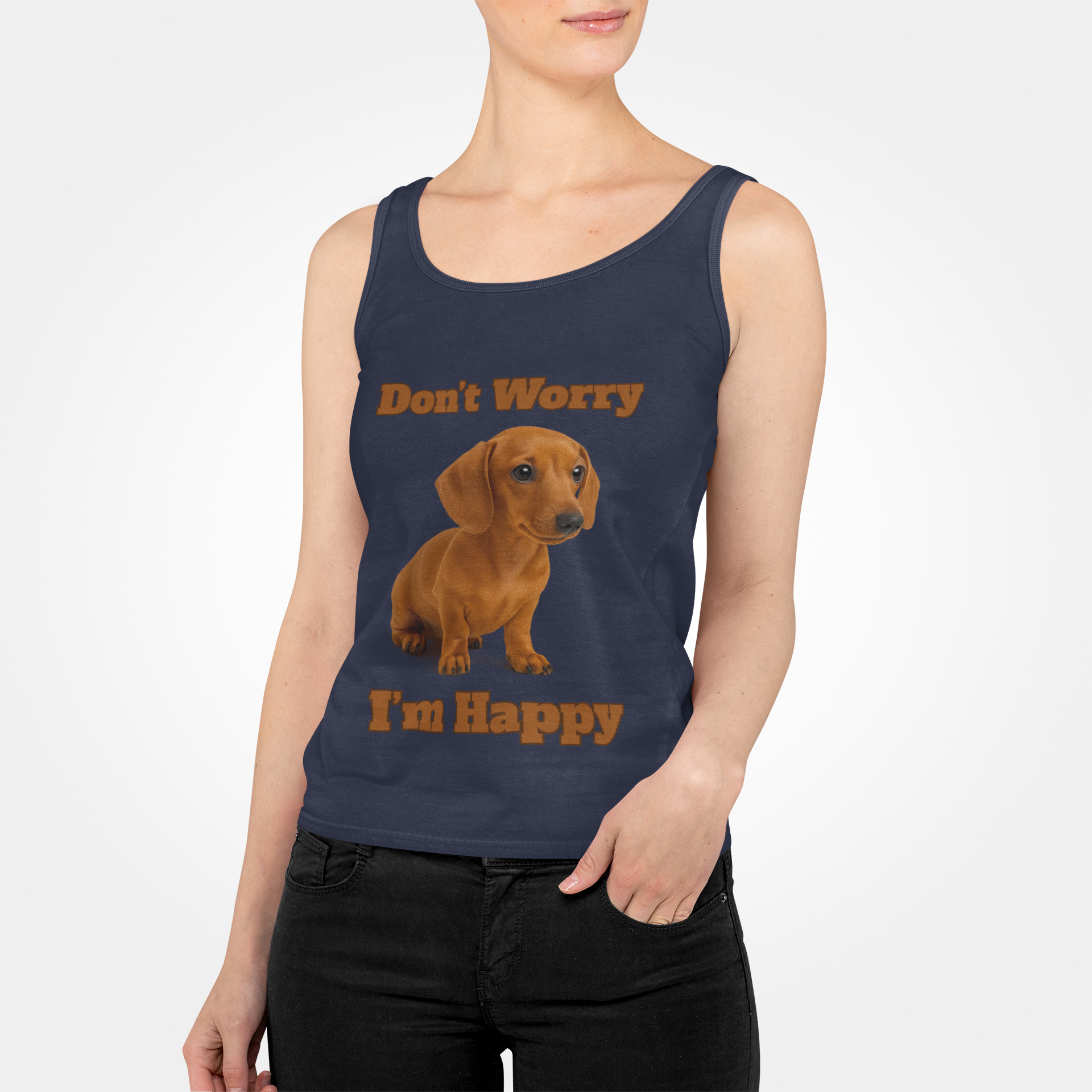 Fun Dachshund Graphic Unisex Jersey Tank - Summer Vibes, Pet Lover Gift, Casual Wear, Cute Dog Shirt, Motivational Tank - Fantasy Dog Portraits