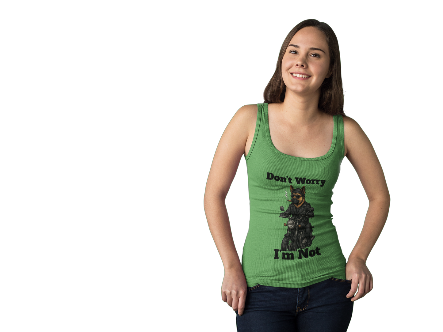 Cool Dog Biker Tank Top | Funny Pet Lovers Gift | Unisex Jersey Tank | Dog Owner Apparel | Summer Graphic Tee | Animal Lover Clothing - Fantasy Dog Portraits