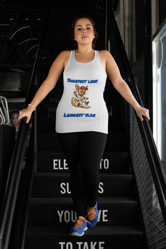 Fun Unisex Jersey Tank - Perfect for Summer, Sports Events, Festivals, and Everyday Wear, Shortest Legs Longest Slide - Fantasy Dog Portraits