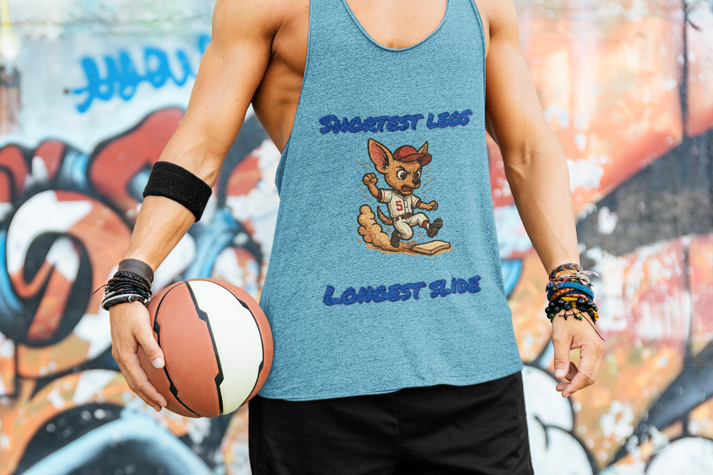 Fun Unisex Jersey Tank - Perfect for Summer, Sports Events, Festivals, and Everyday Wear, Shortest Legs Longest Slide - Fantasy Dog Portraits