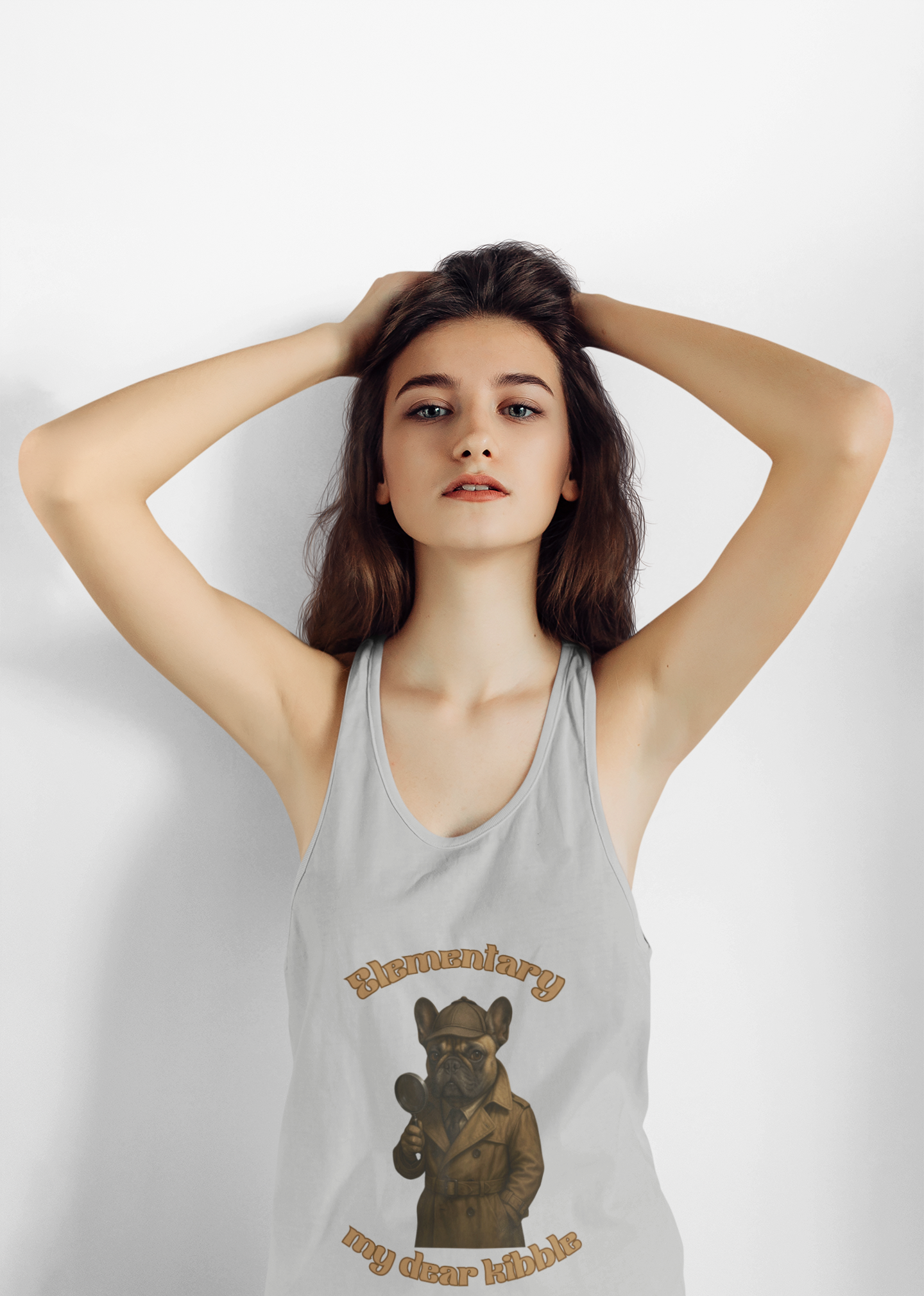 Sherlock-Inspired Unisex Jersey Tank Top, Quirky Gift for Fans, Summer Wardrobe Staple, Funny Costume, Casual Wear - Fantasy Dog Portraits