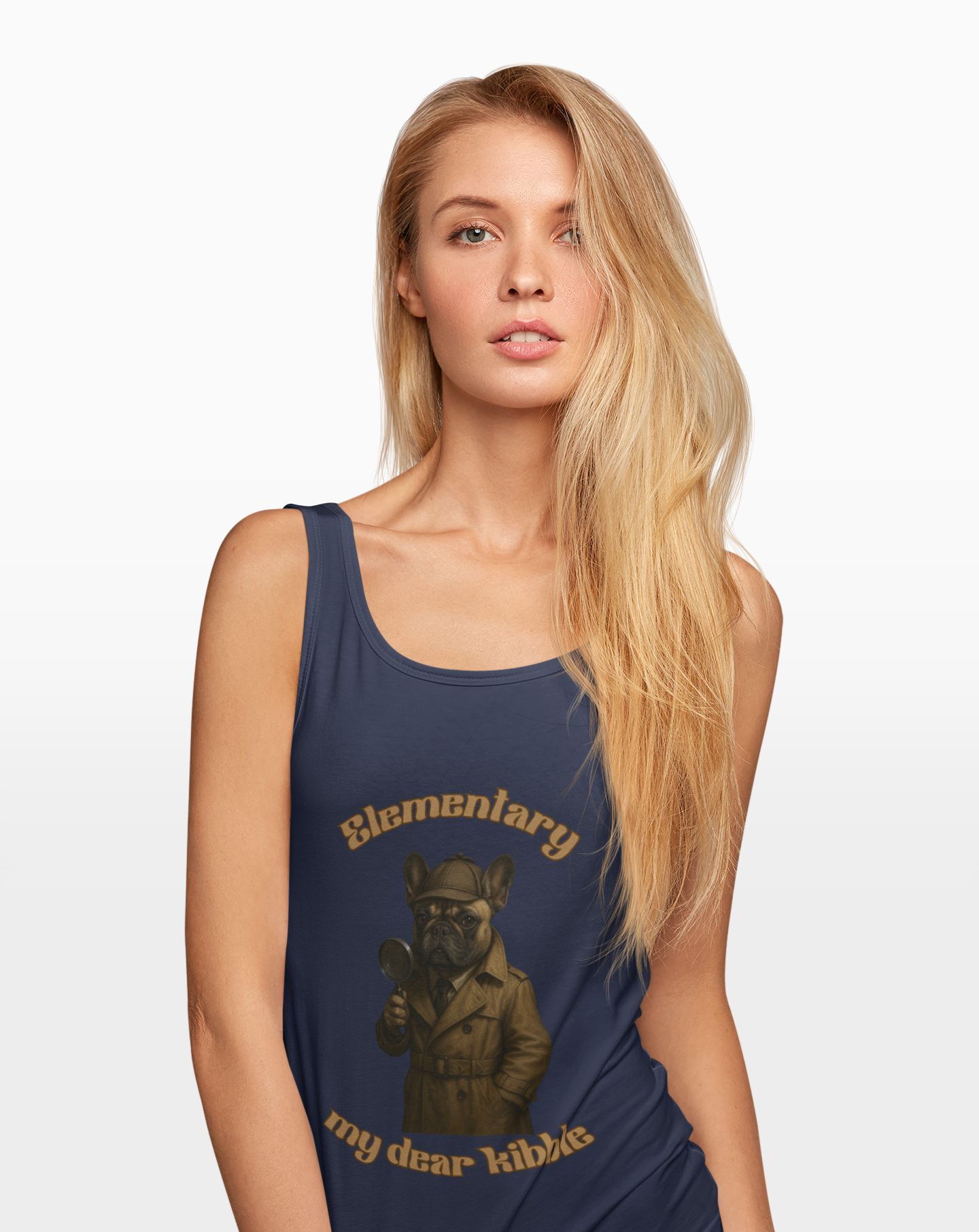 Sherlock-Inspired Unisex Jersey Tank Top, Quirky Gift for Fans, Summer Wardrobe Staple, Funny Costume, Casual Wear - Fantasy Dog Portraits