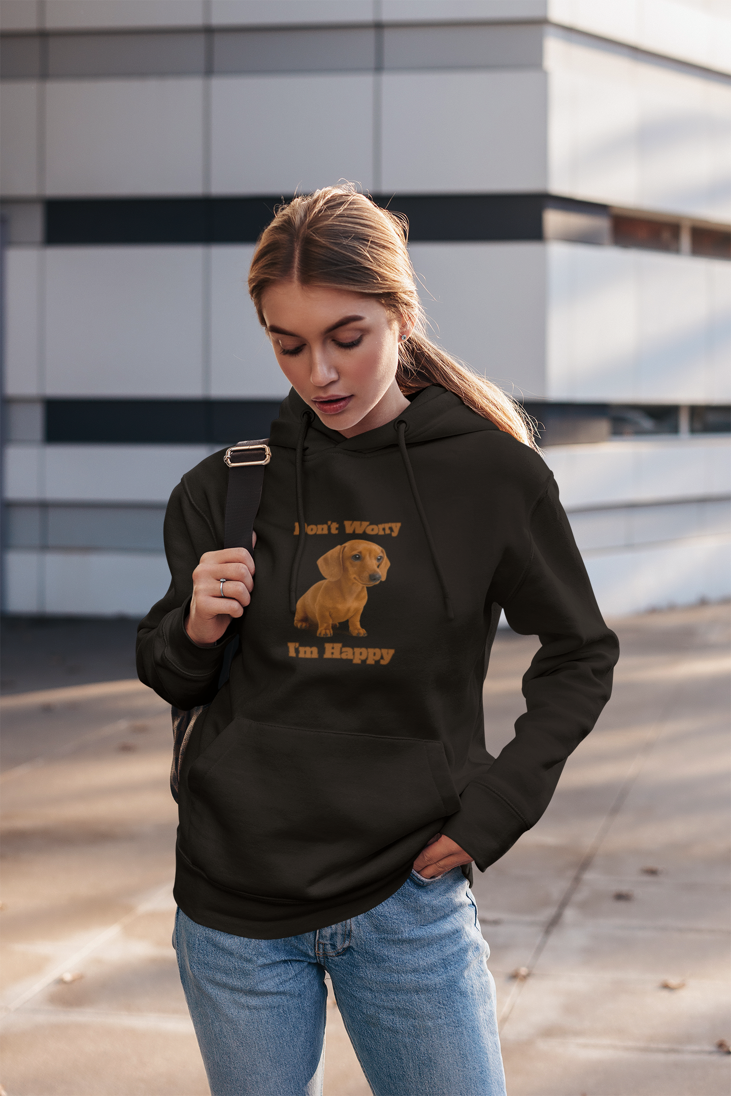 Happy Dog Hoodie - Unisex Heavy Blend Sweatshirt, Funny Pet Lover Gift, Cozy Animal Sweatshirt, Dog Appreciation Apparel, Great for [...] - Fantasy Dog Portraits