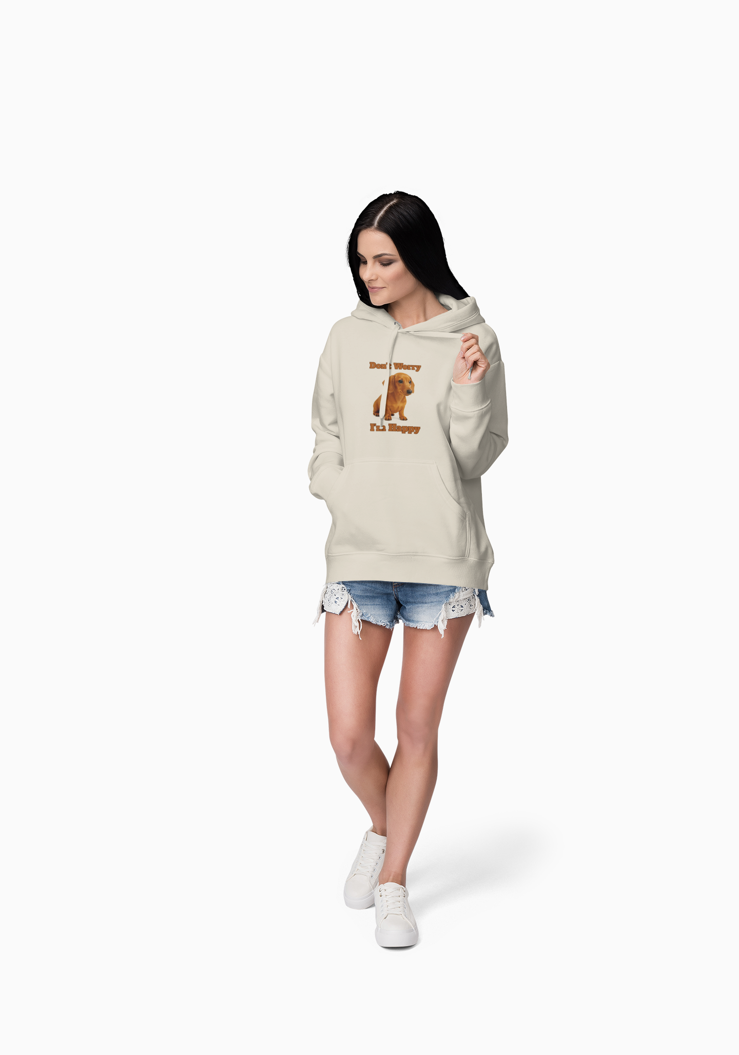 Happy Dog Hoodie - Unisex Heavy Blend Sweatshirt, Funny Pet Lover Gift, Cozy Animal Sweatshirt, Dog Appreciation Apparel, Great for [...] - Fantasy Dog Portraits