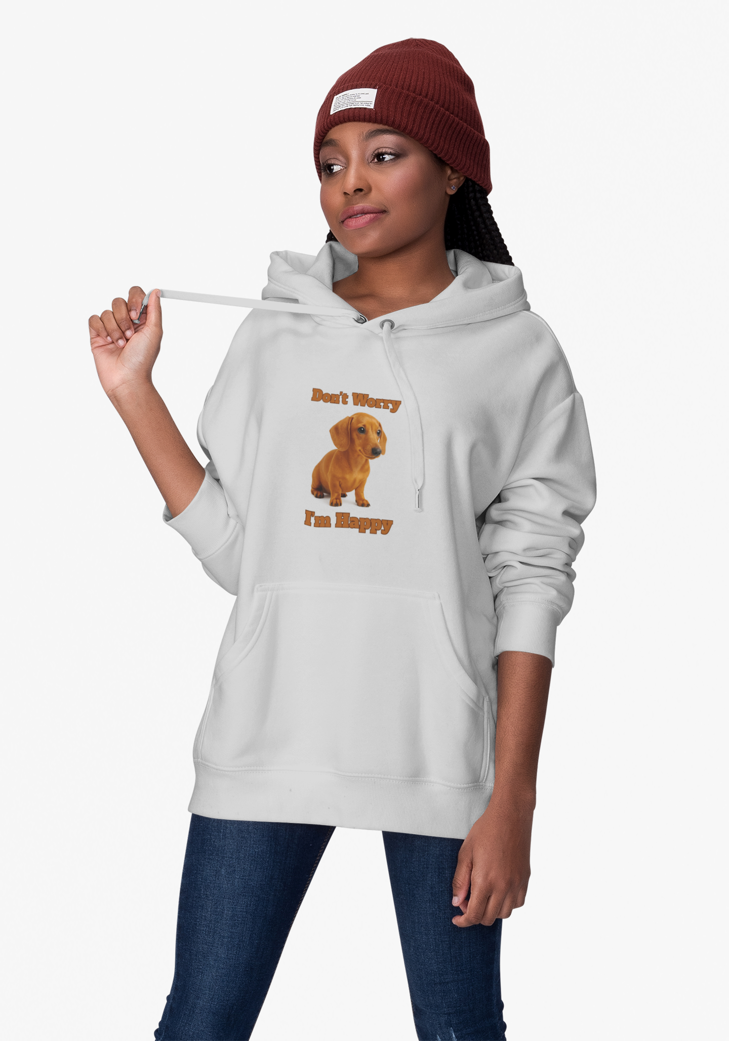 Happy Dog Hoodie - Unisex Heavy Blend Sweatshirt, Funny Pet Lover Gift, Cozy Animal Sweatshirt, Dog Appreciation Apparel, Great for [...] - Fantasy Dog Portraits