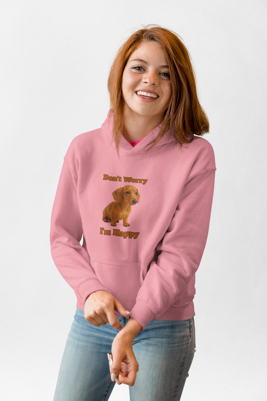 Happy Dog Hoodie - Unisex Heavy Blend Sweatshirt, Funny Pet Lover Gift, Cozy Animal Sweatshirt, Dog Appreciation Apparel, Great for [...] - Fantasy Dog Portraits