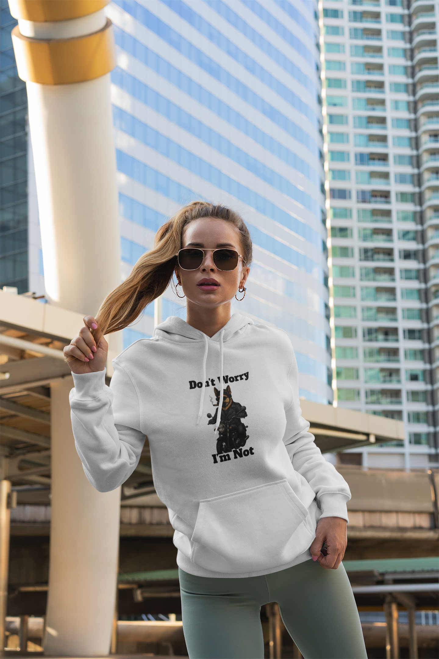 Funny Sweatshirt, Unisex Heavy Blend Hoodie, Don't Worry I'm Not Sweatshirt, Casual Wear, Gift for Friends, Humor Clothing - Fantasy Dog Portraits