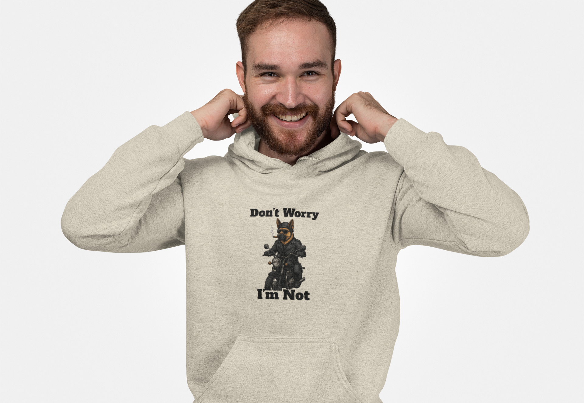 Funny Sweatshirt, Unisex Heavy Blend Hoodie, Don't Worry I'm Not Sweatshirt, Casual Wear, Gift for Friends, Humor Clothing - Fantasy Dog Portraits