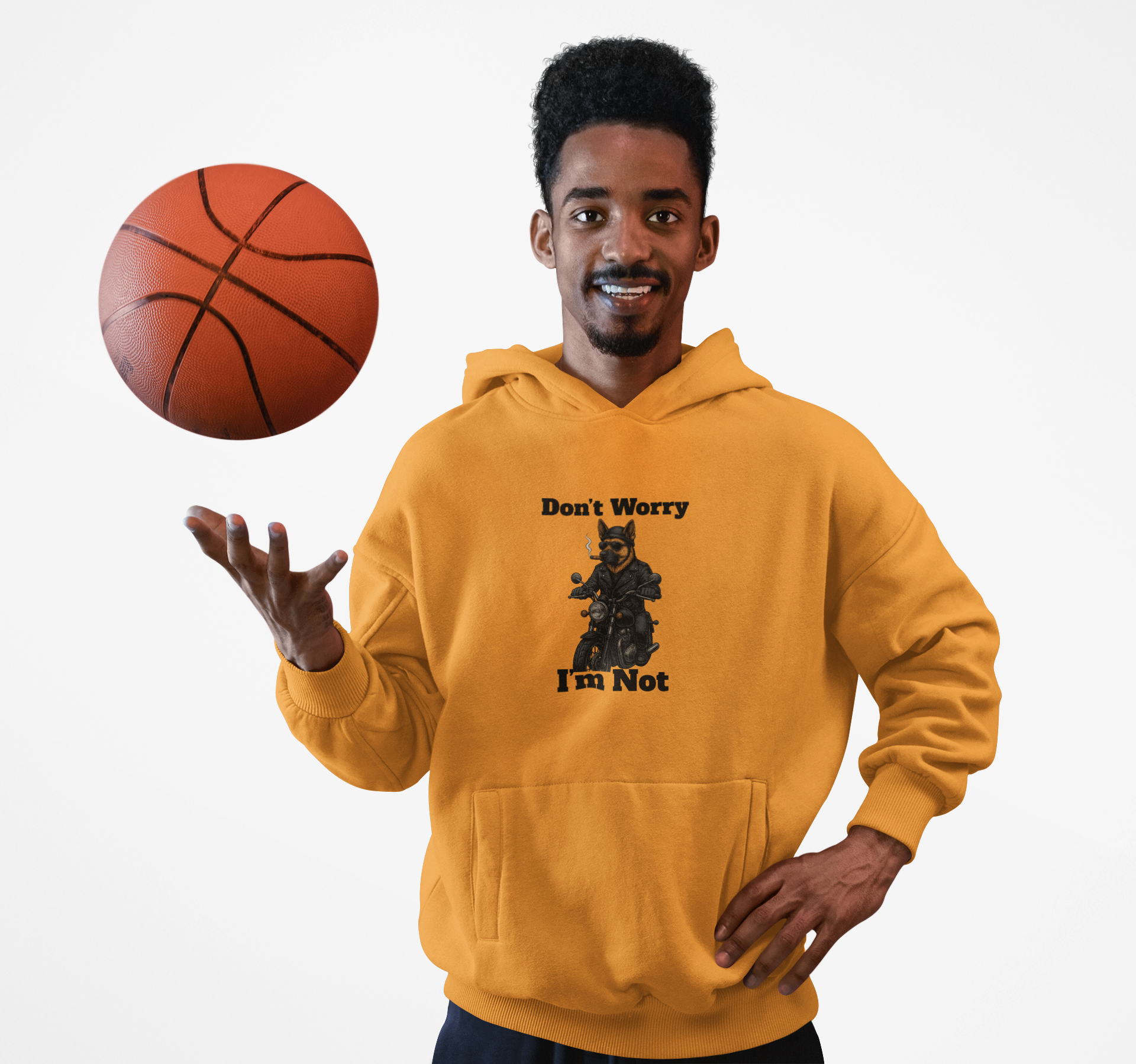 Funny Sweatshirt, Unisex Heavy Blend Hoodie, Don't Worry I'm Not Sweatshirt, Casual Wear, Gift for Friends, Humor Clothing - Fantasy Dog Portraits