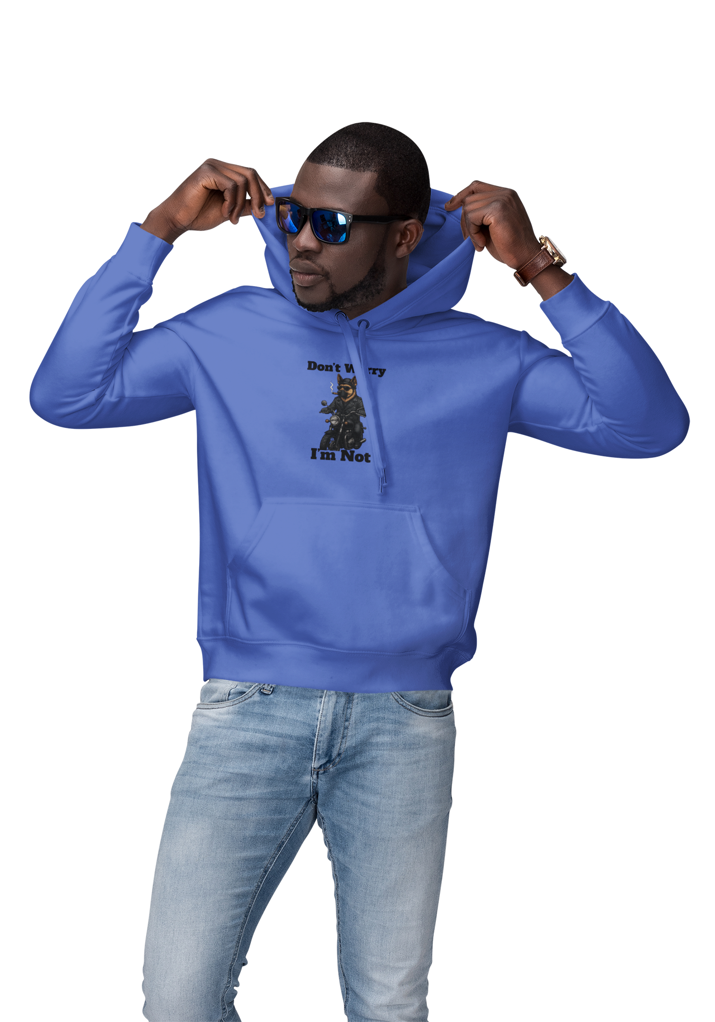 Funny Sweatshirt, Unisex Heavy Blend Hoodie, Don't Worry I'm Not Sweatshirt, Casual Wear, Gift for Friends, Humor Clothing - Fantasy Dog Portraits