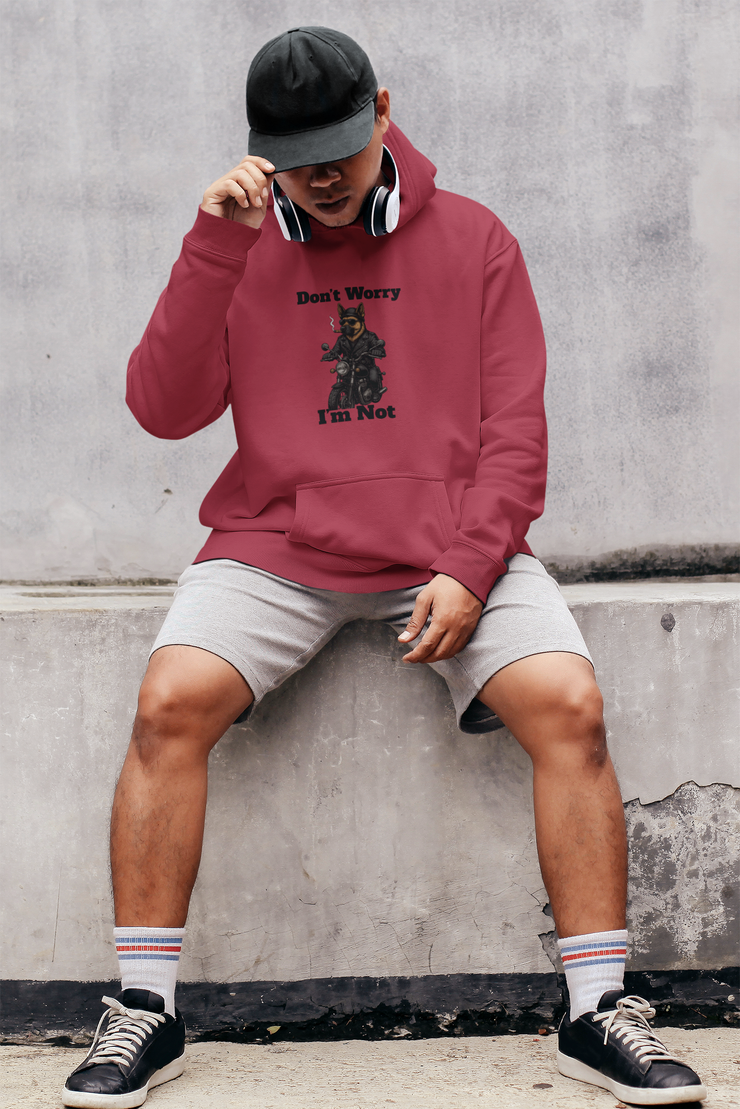 Funny Sweatshirt, Unisex Heavy Blend Hoodie, Don't Worry I'm Not Sweatshirt, Casual Wear, Gift for Friends, Humor Clothing - Fantasy Dog Portraits