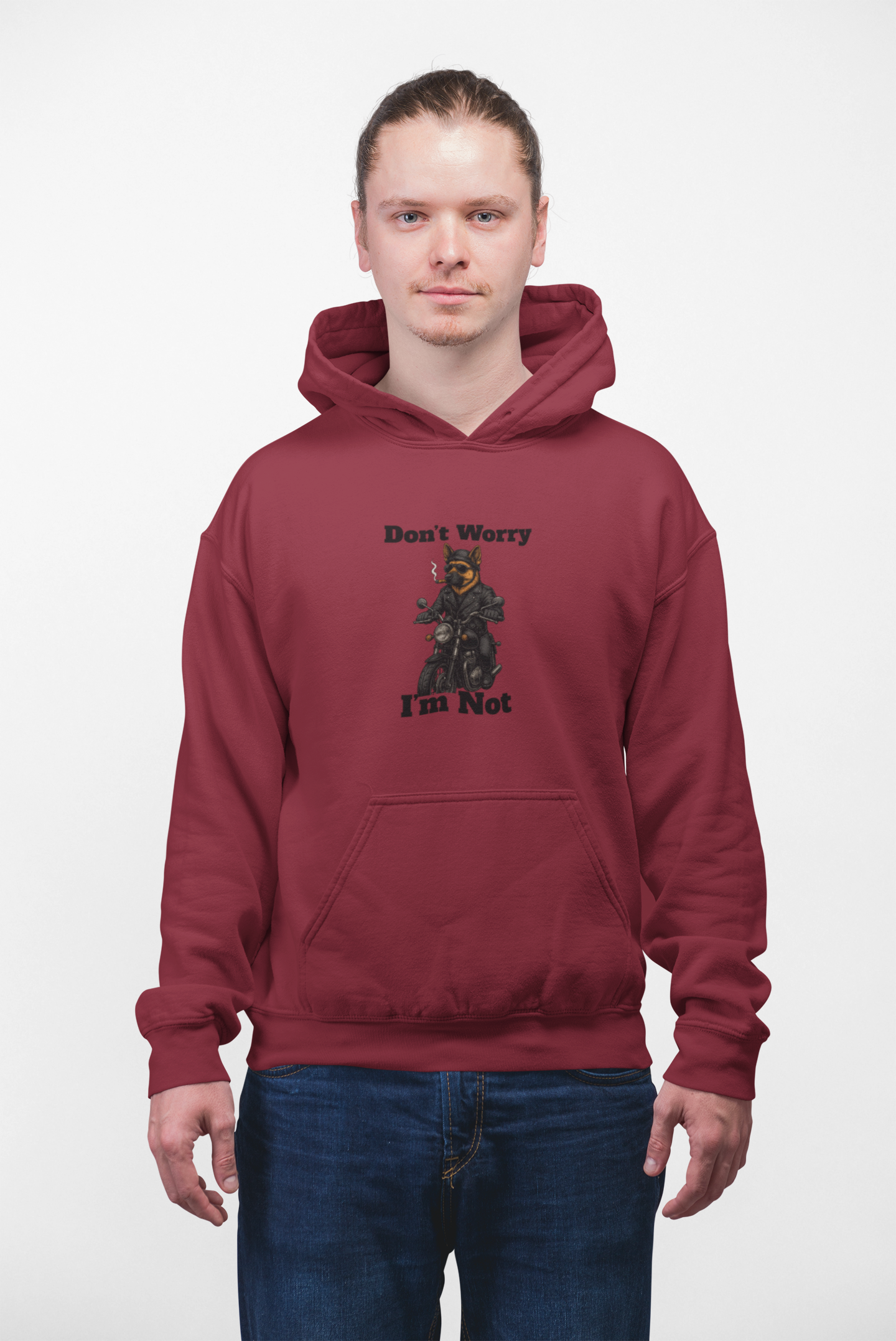 Funny Sweatshirt, Unisex Heavy Blend Hoodie, Don't Worry I'm Not Sweatshirt, Casual Wear, Gift for Friends, Humor Clothing - Fantasy Dog Portraits