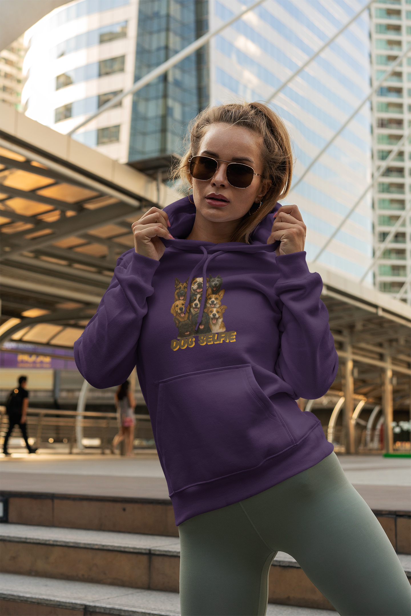 Dog Selfie Unisex Hoodie – Cozy Sweatshirt for Dog Lovers, Pet Portrait Gift, Funny Animal Apparel, Perfect for Casual Wear - Fantasy Dog Portraits