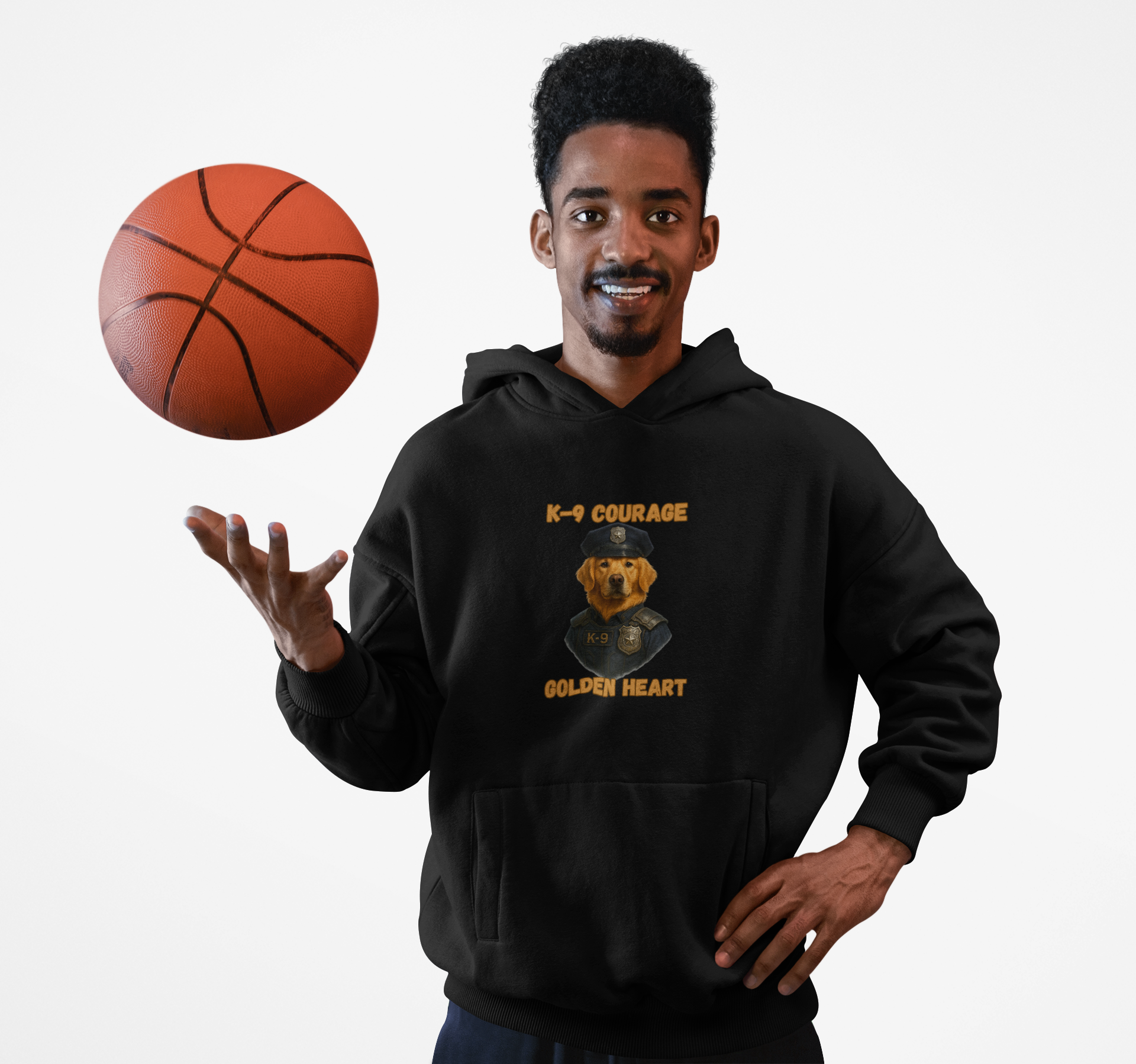 Courage & Heart Hoodie - Unisex Heavy Blend, Cozy Sweatshirt, Gift for Friends, Motivational Apparel, Casual Wear - Fantasy Dog Portraits