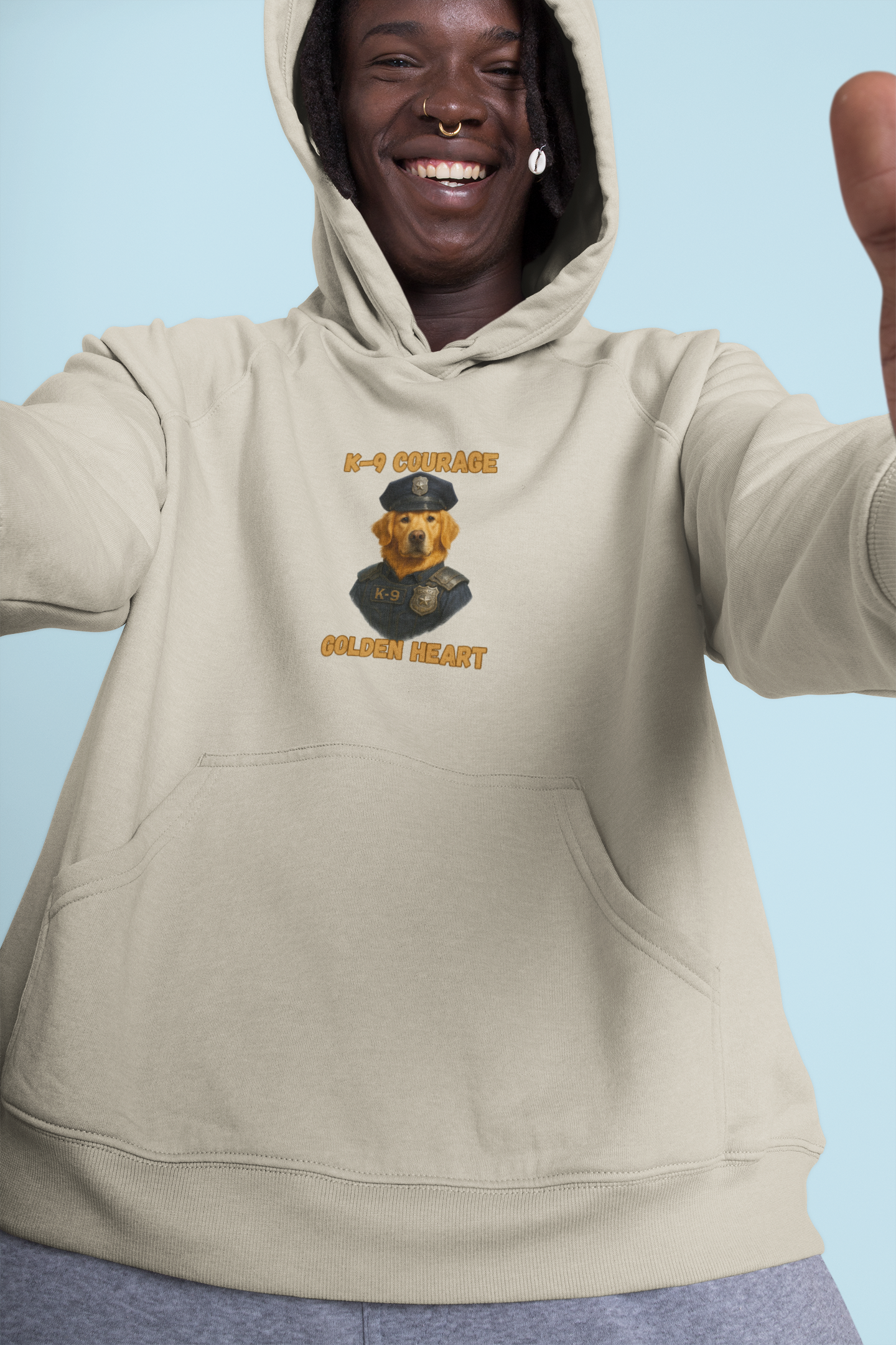 Courage & Heart Hoodie - Unisex Heavy Blend, Cozy Sweatshirt, Gift for Friends, Motivational Apparel, Casual Wear - Fantasy Dog Portraits