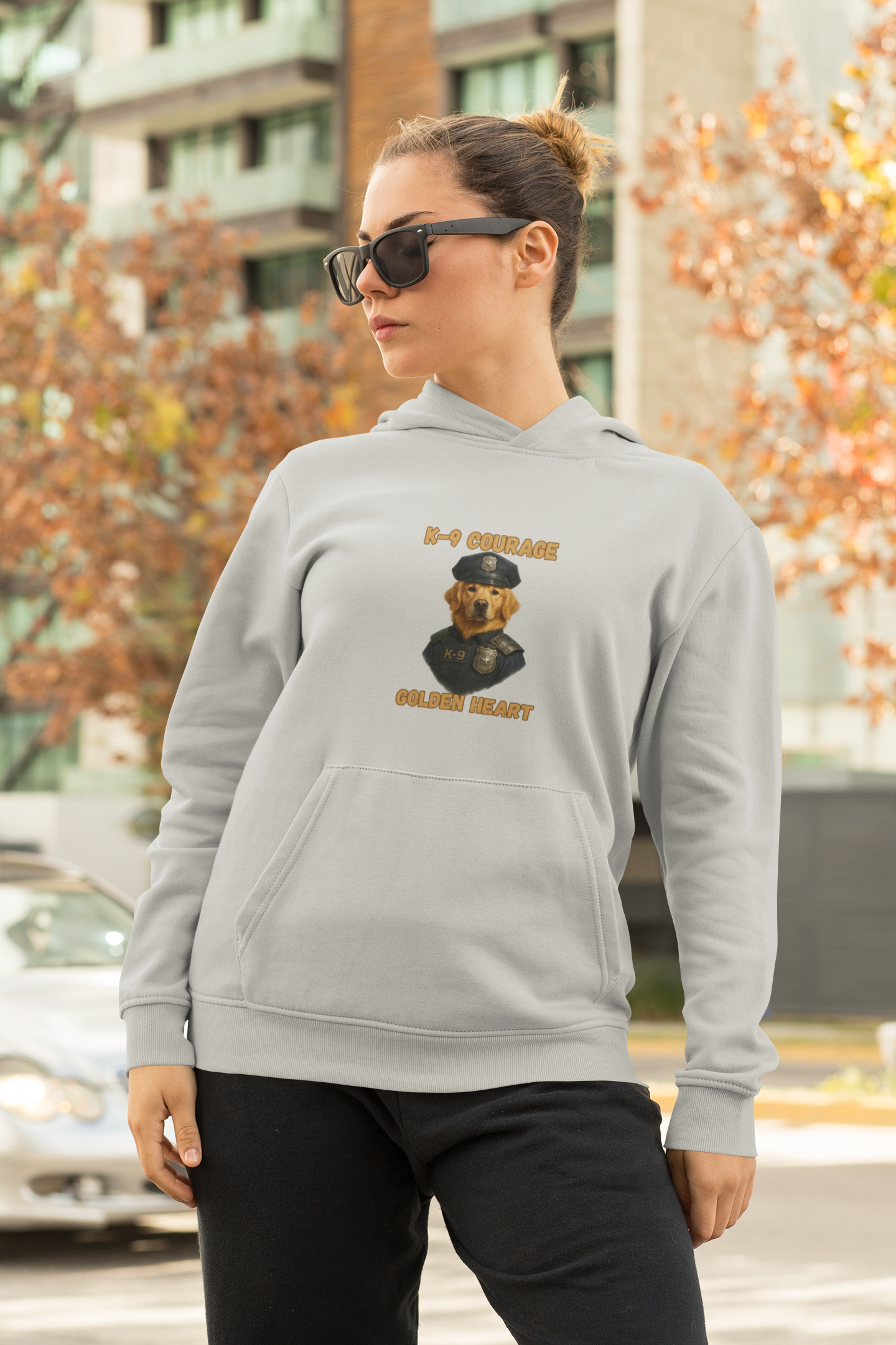 Courage & Heart Hoodie - Unisex Heavy Blend, Cozy Sweatshirt, Gift for Friends, Motivational Apparel, Casual Wear - Fantasy Dog Portraits